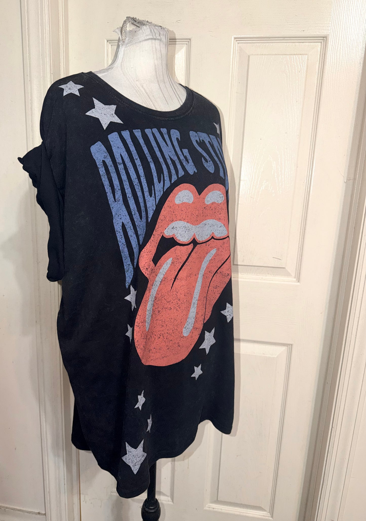 The Rolling Stones Double Sided Oversized Distressed Tee
