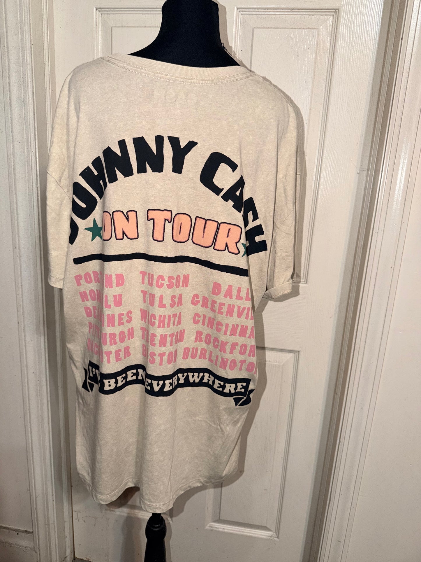 Johnny Cash Double Sided Oversized Distressed Tee