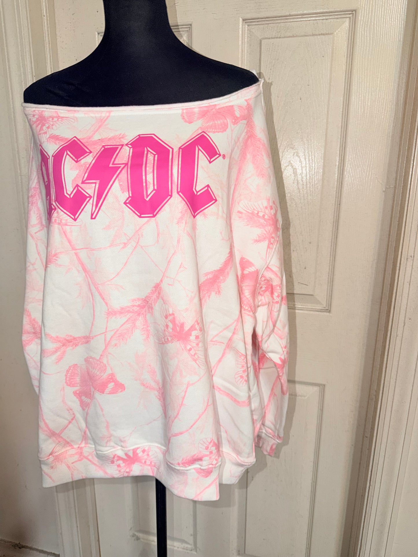 AC/DC OFTS Oversized Distressed Sweatshirt