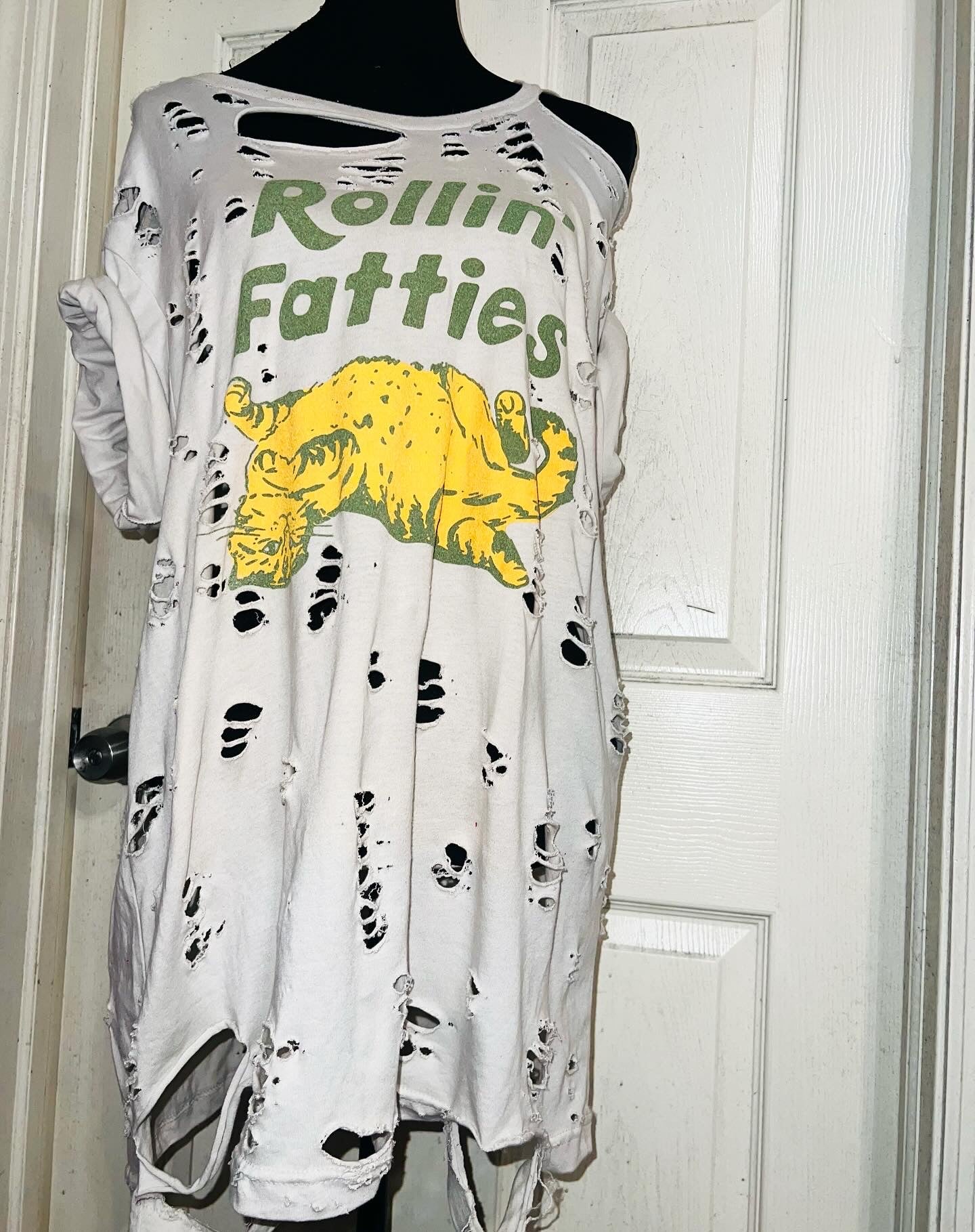 Rollin’ Fatties Oversized Distressed Tee