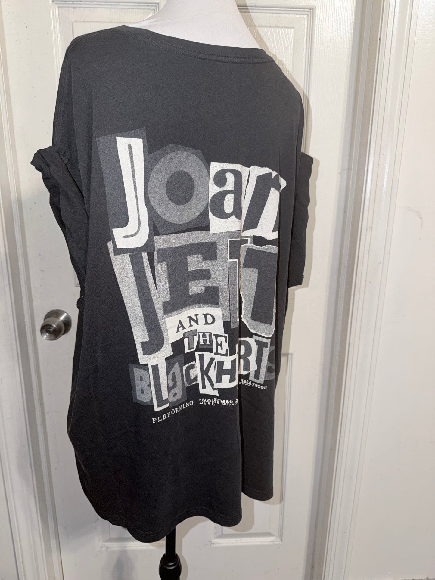 Joan Jett and the Blackhearts Double Sided Oversized Distressed Tee