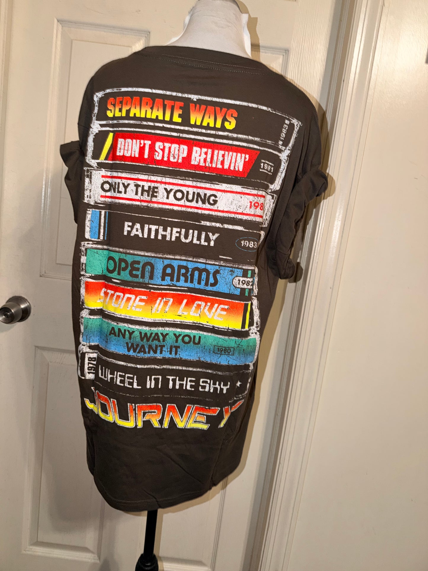 Journey Double Sided Oversized Distressed Tee