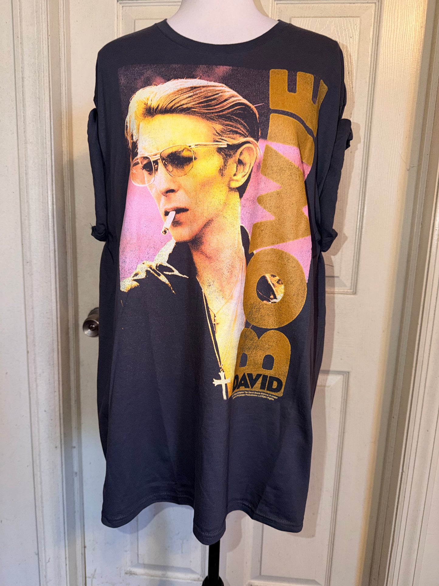 David Bowie Oversized Distressed Tee
