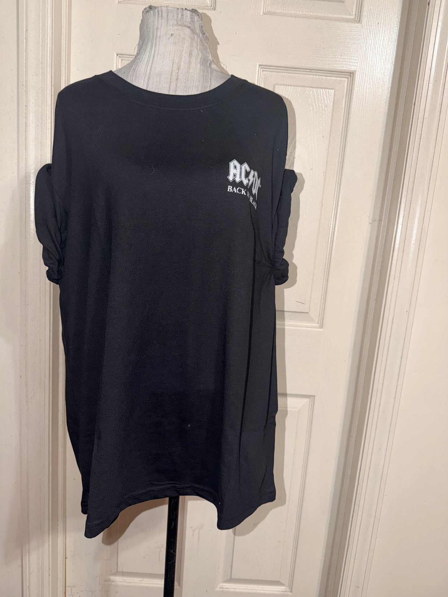 AC/DC Double Sided Oversized Distressed Tee
