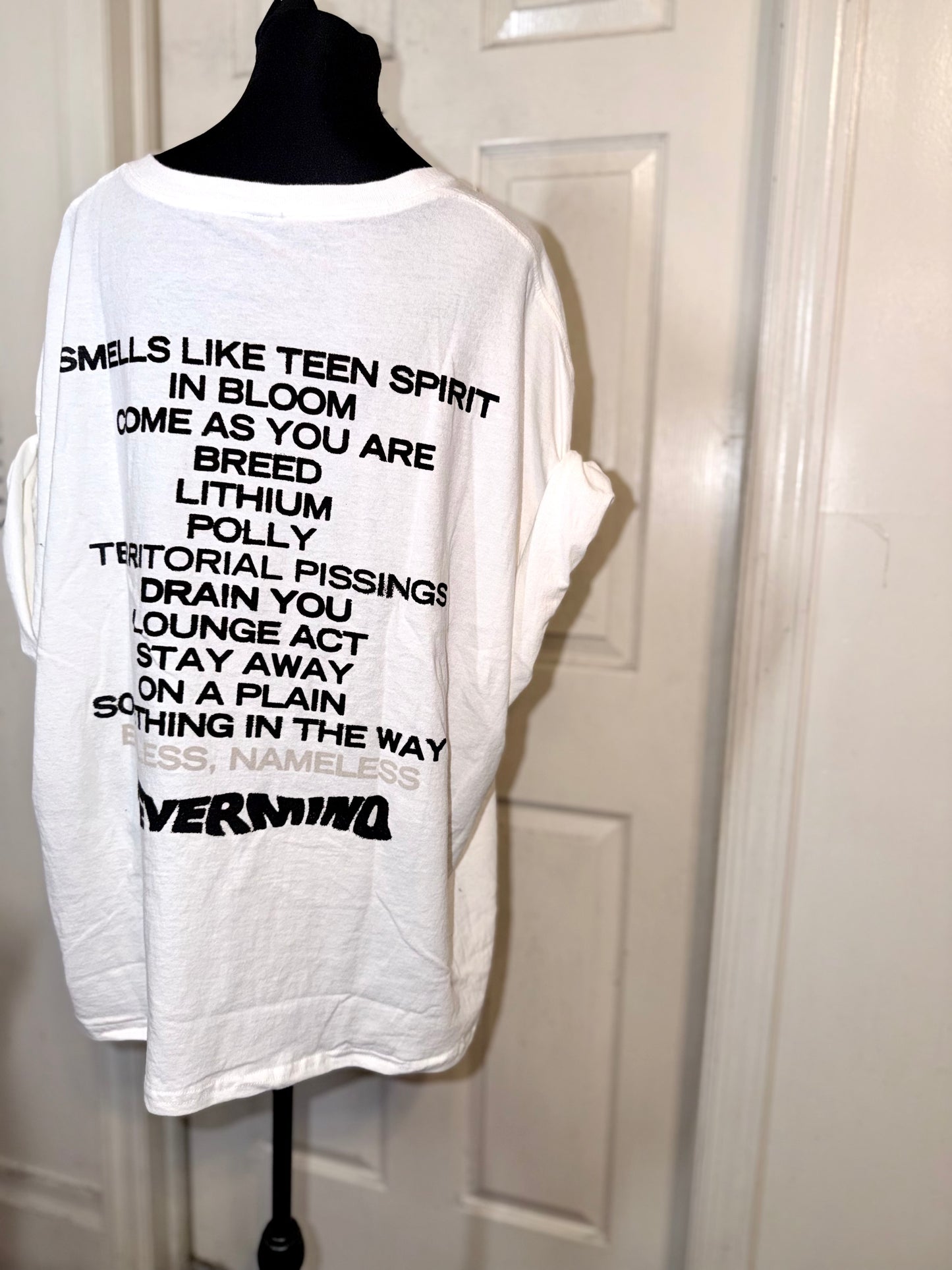 Nirvana Double Sided Oversized Distressed Tee