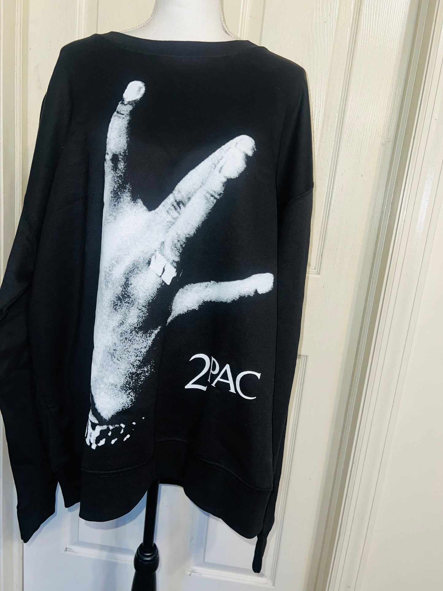 2Pac Oversized Distressed Sweatshirt