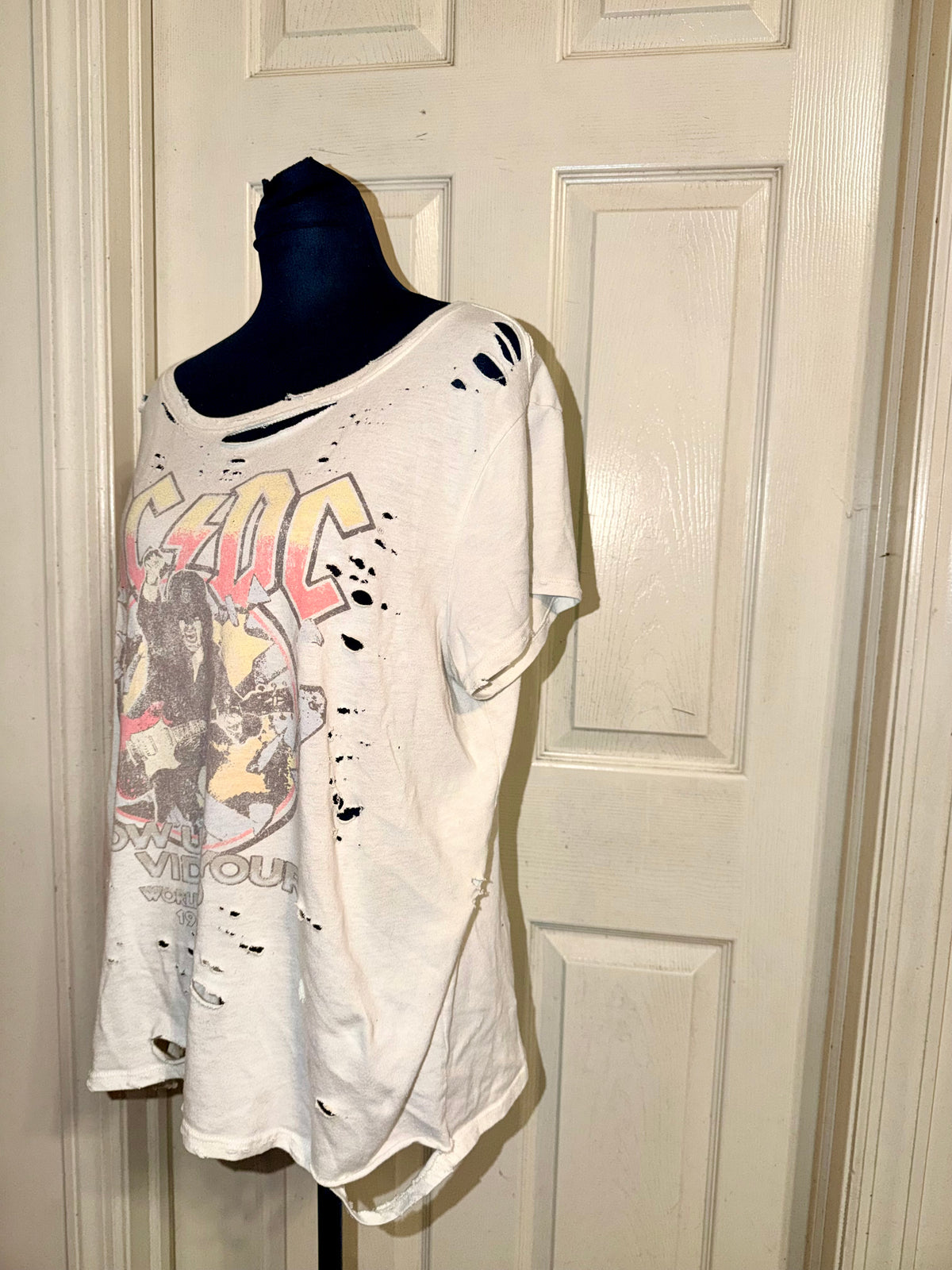 AC/DC Oversized Distressed Tee (as is)
