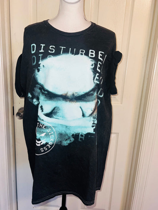 Disturbed Oversized Distressed Tee