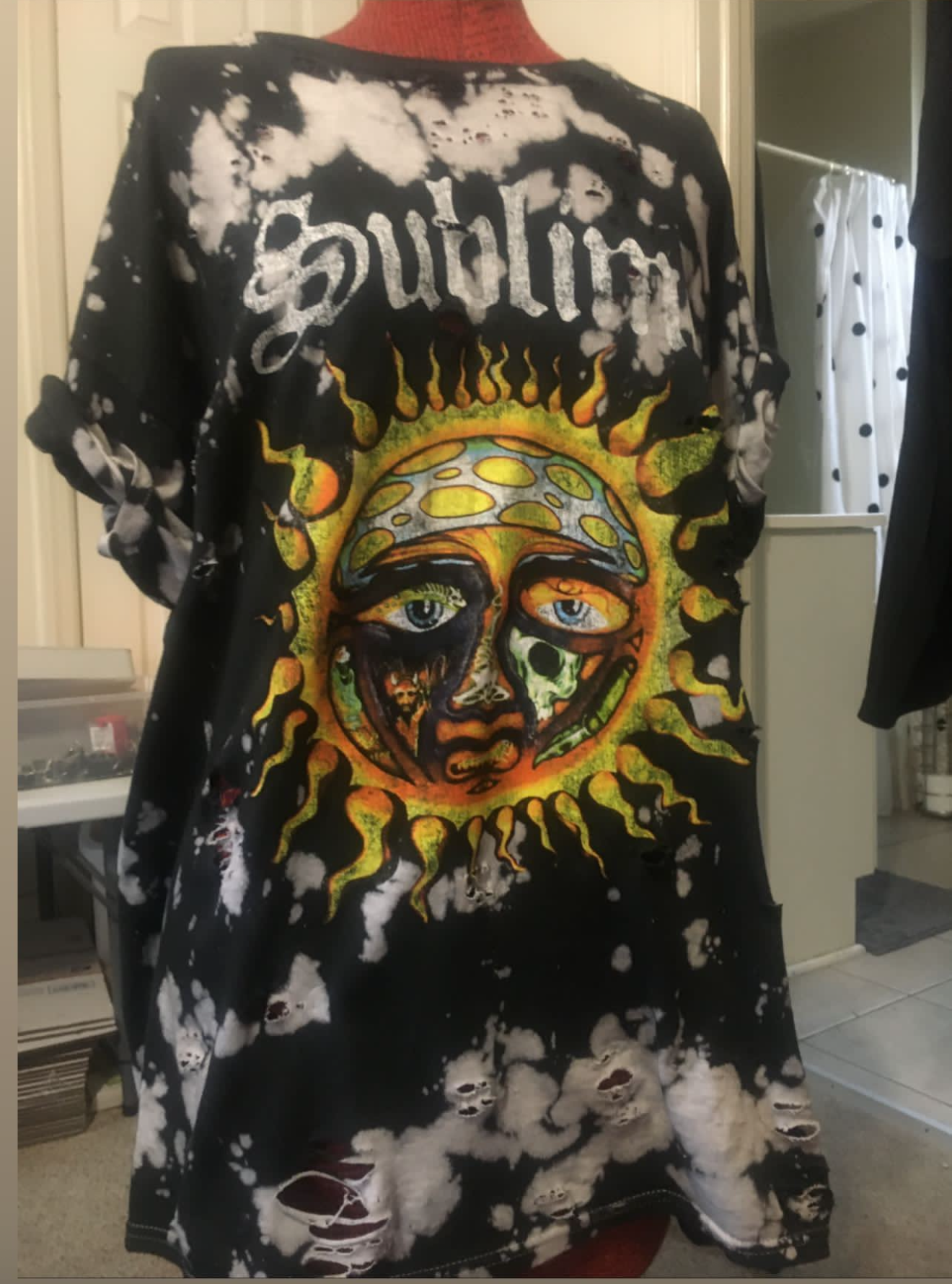 Sublime Tie Dye Oversized Distressed Tee