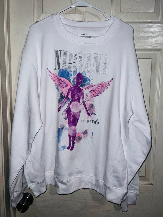 Nirvana Oversized Distressed Tee