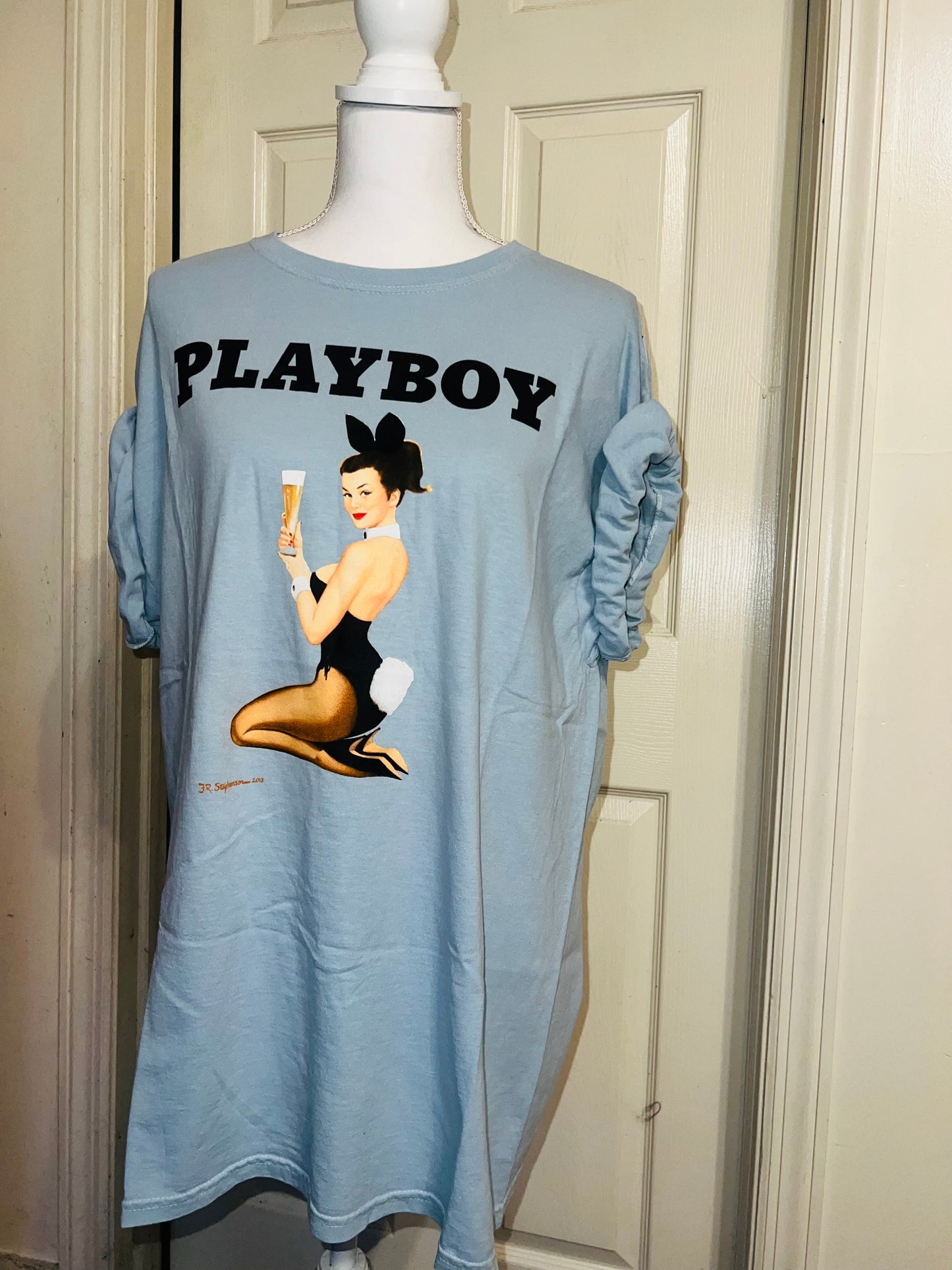 Playboy Oversized Distressed Tee