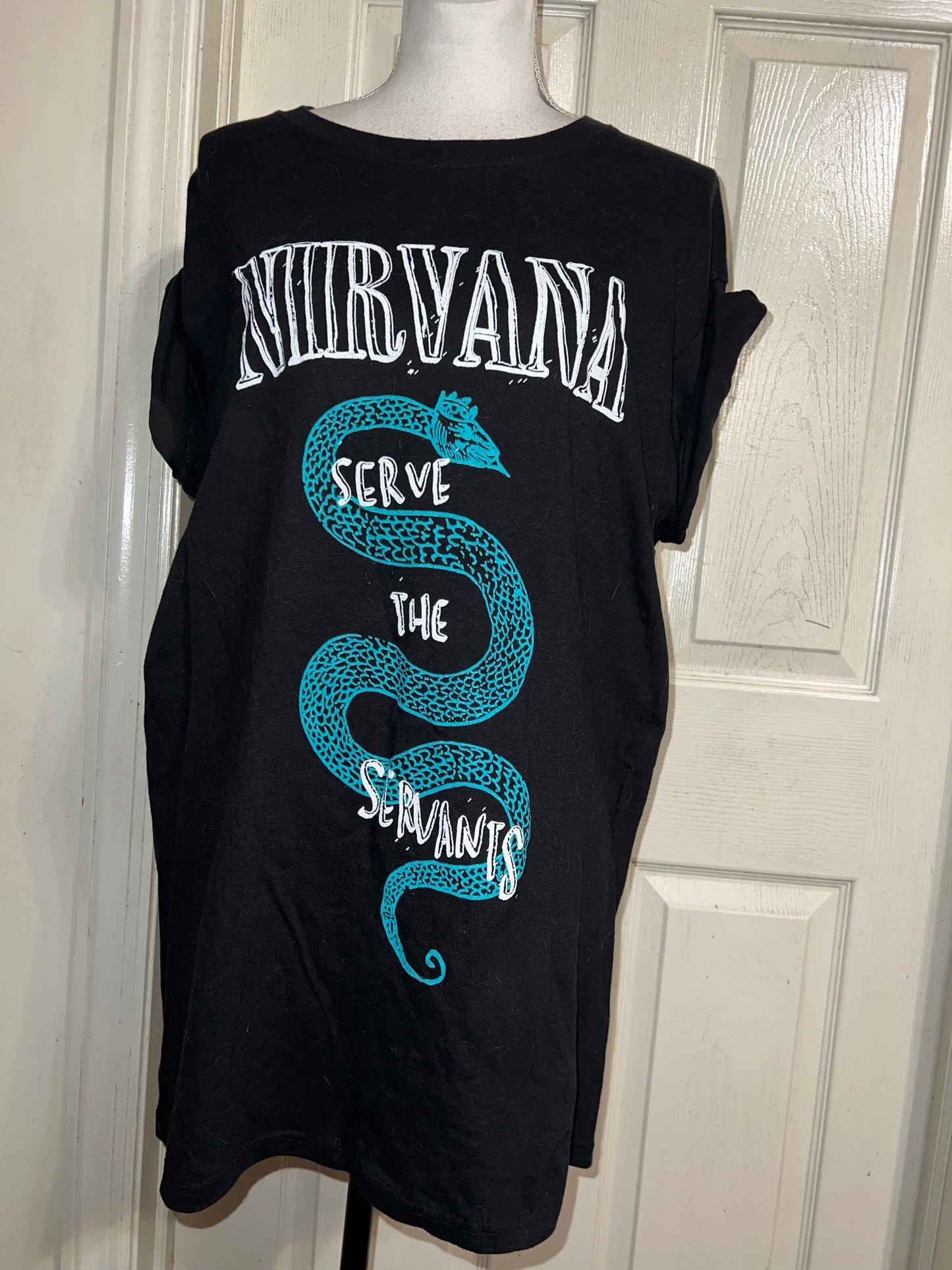 Nirvana “Servants” Oversized Distressed Tee