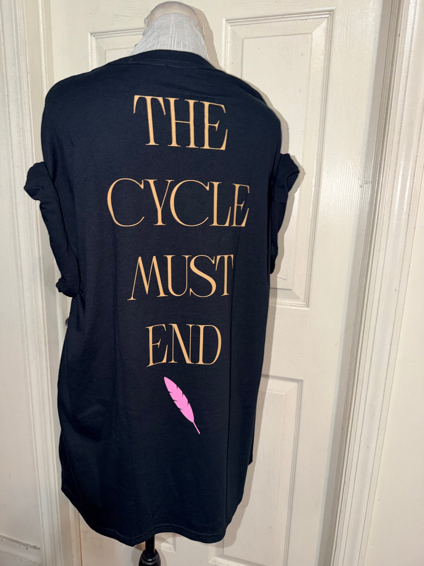 Sleep Token Double Sided Oversized Distressed Tee