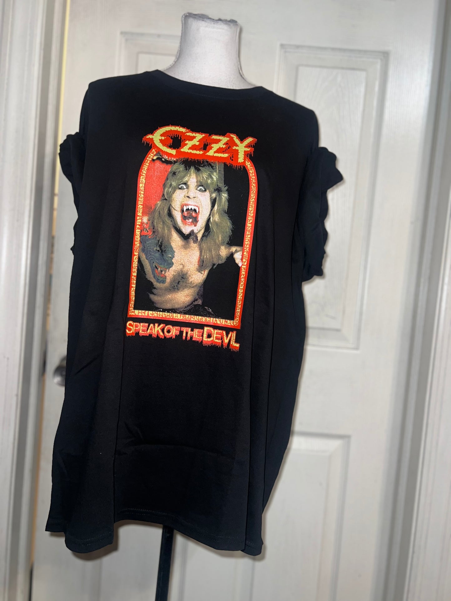 Ozzy Osbourne Double Sided Oversized Distressed Tee