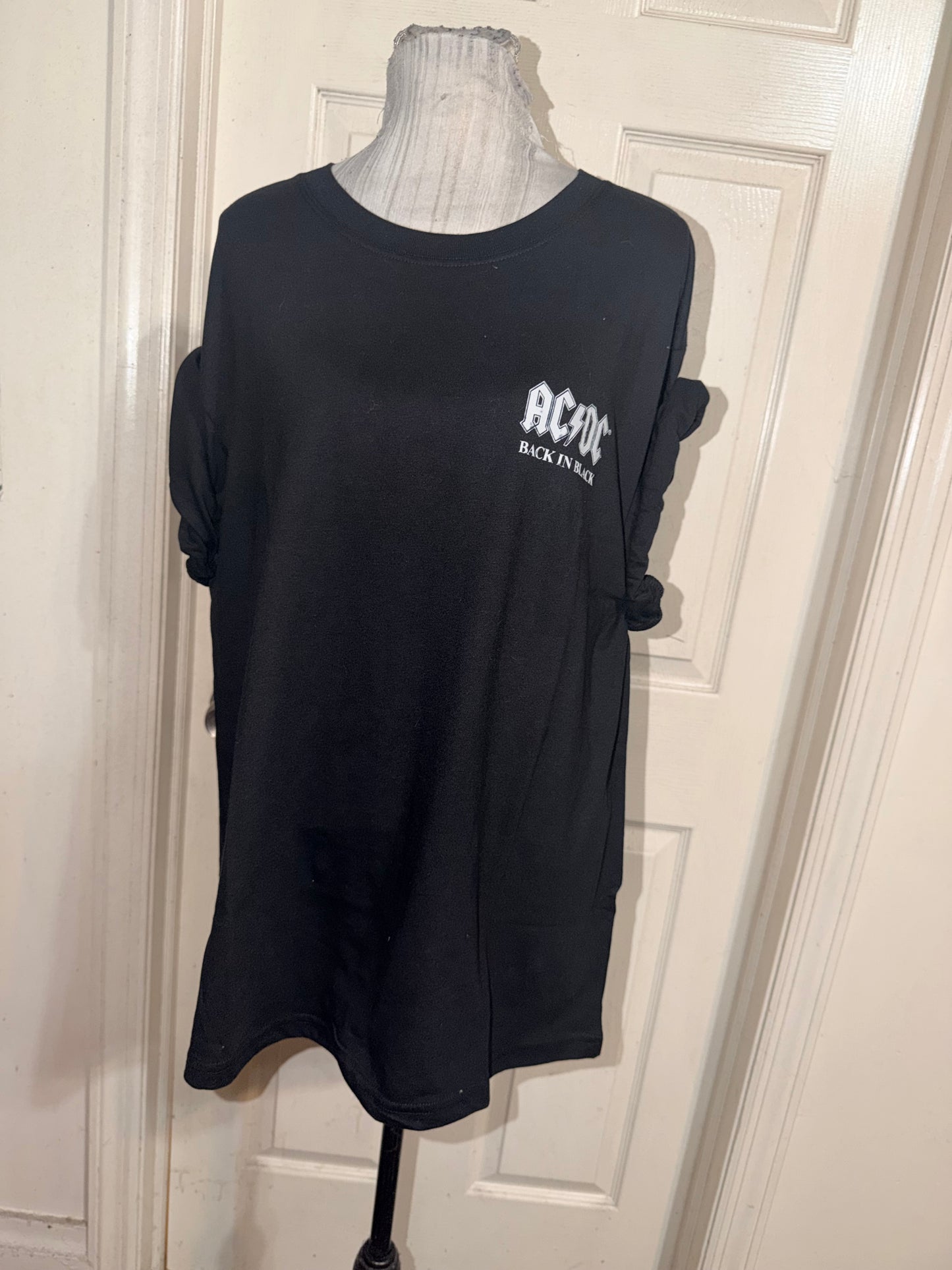 AC/DC Double Sided Oversized Distressed Tee