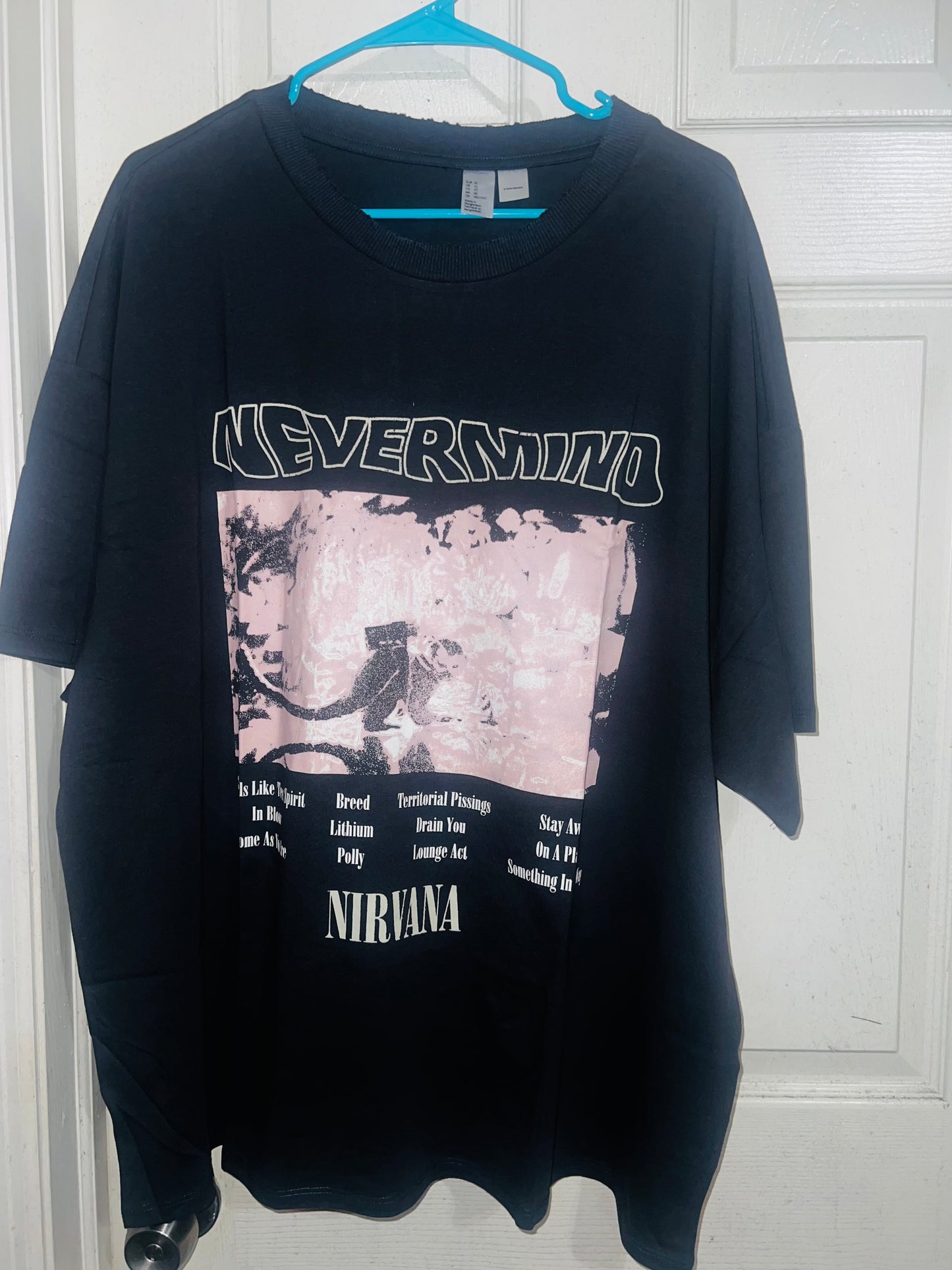 Nirvana Nevermind Oversized Distressed Tee