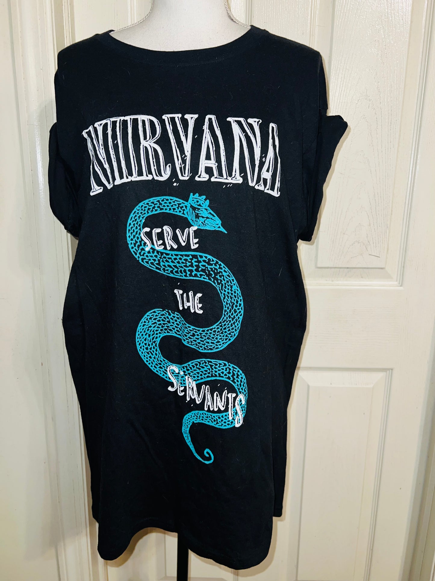 Nirvana “Servants” Oversized Distressed Tee