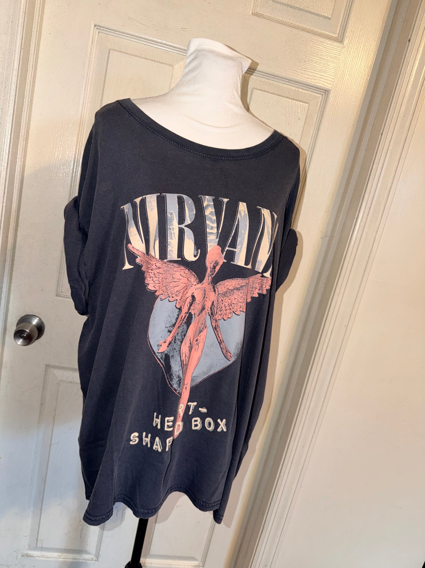 Nirvana Oversized Distressed Tee