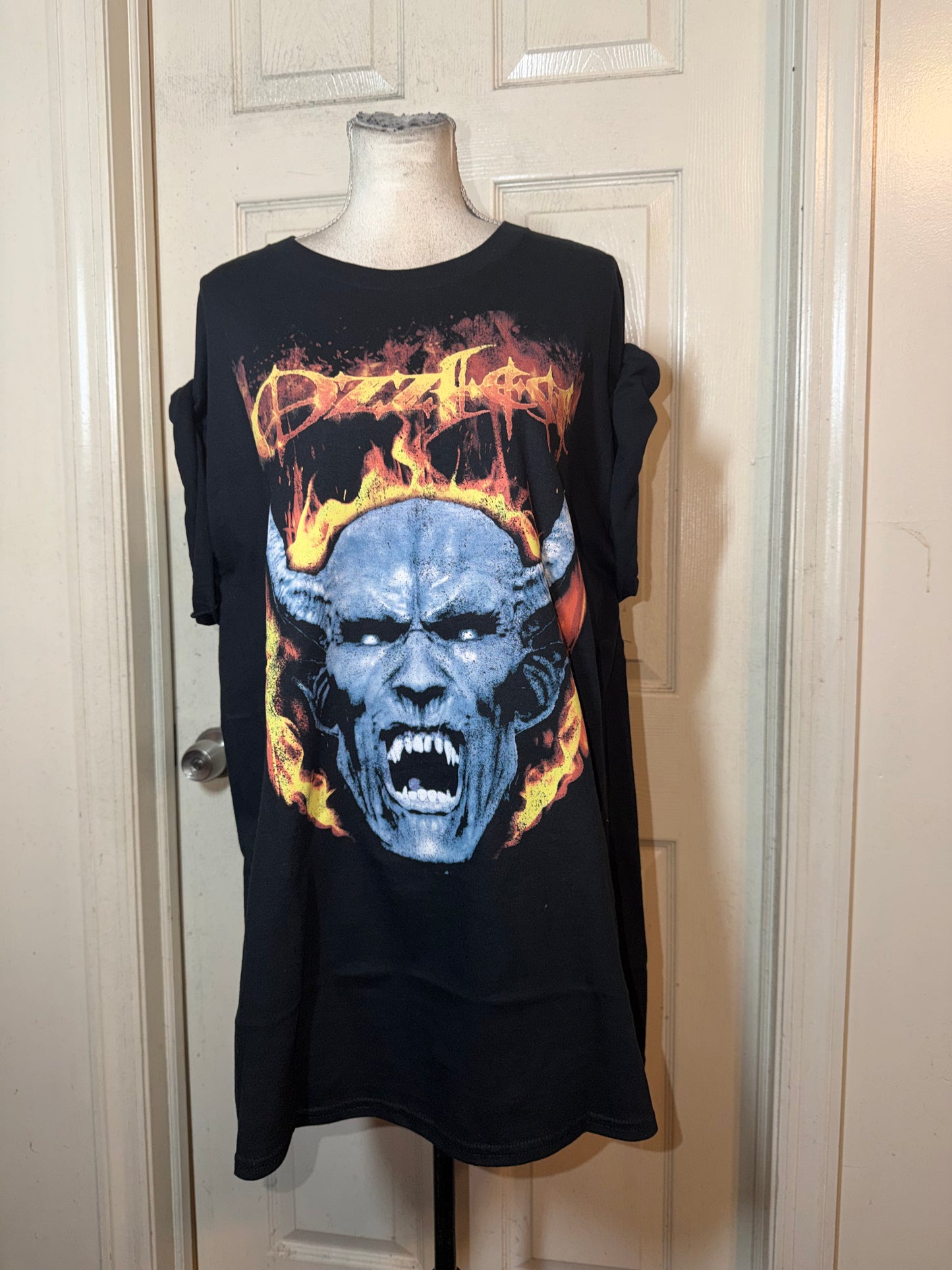 Ozzy Osbourne Ozzfest Oversized Distressed Tee