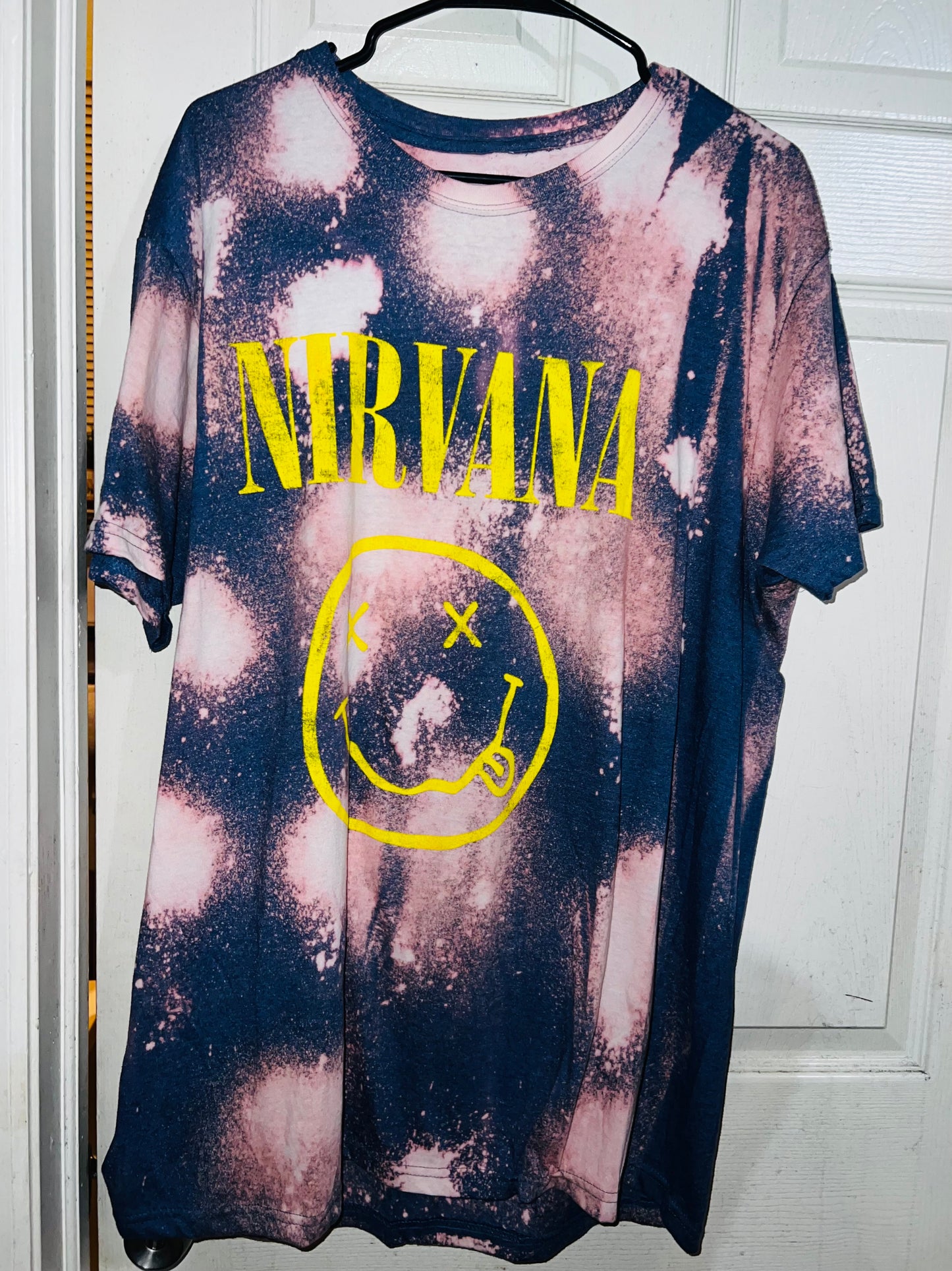 Nirvana Oversized Distressed Bleach Tee