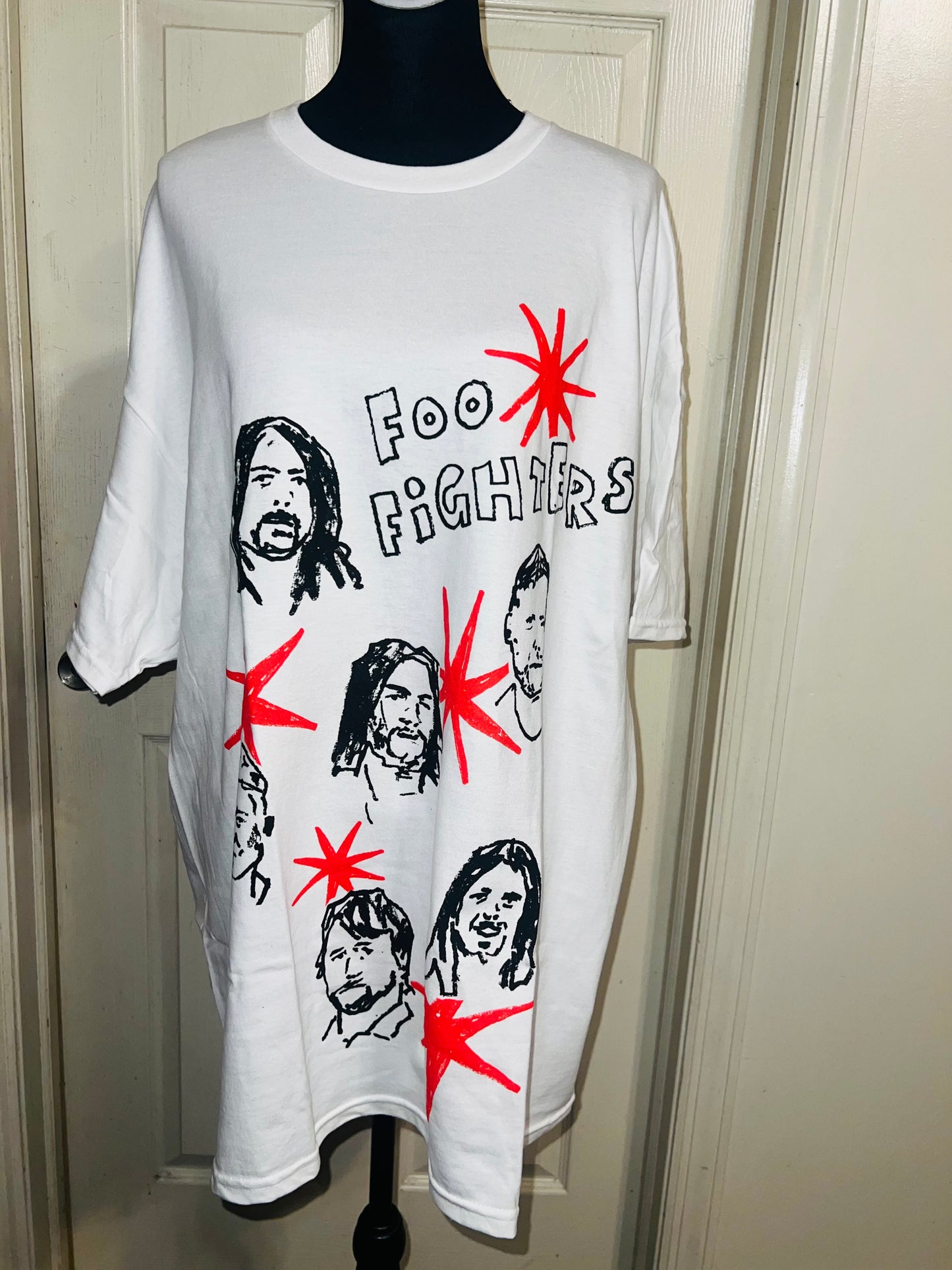 Foo Fighters Oversized Distressed Tee