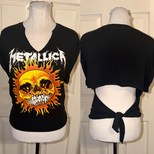 Metallica Open Tie Back Tee