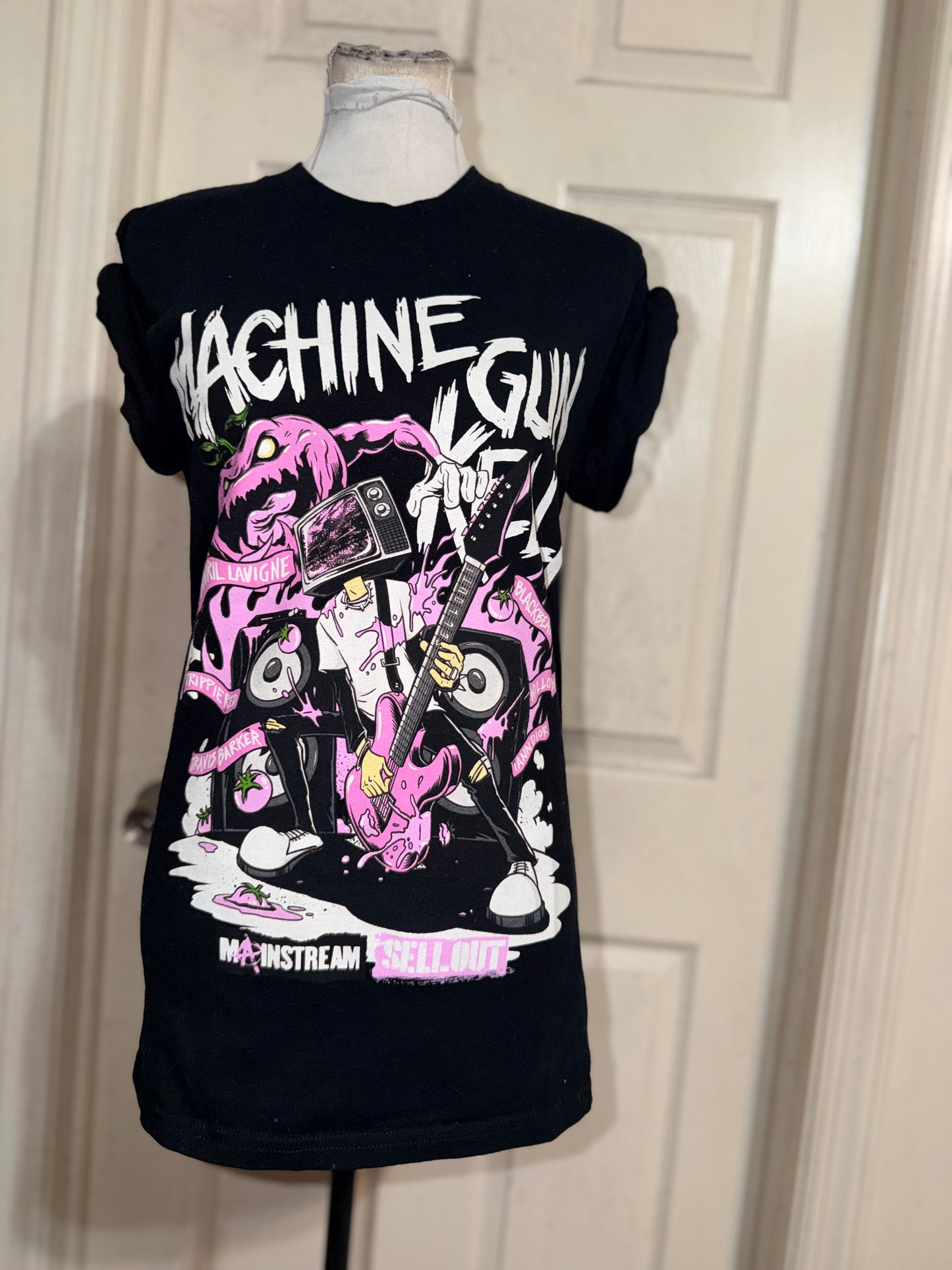 Machine Gun Kelly ft. Avril Lavigne Double Sided Oversized Distressed Tee