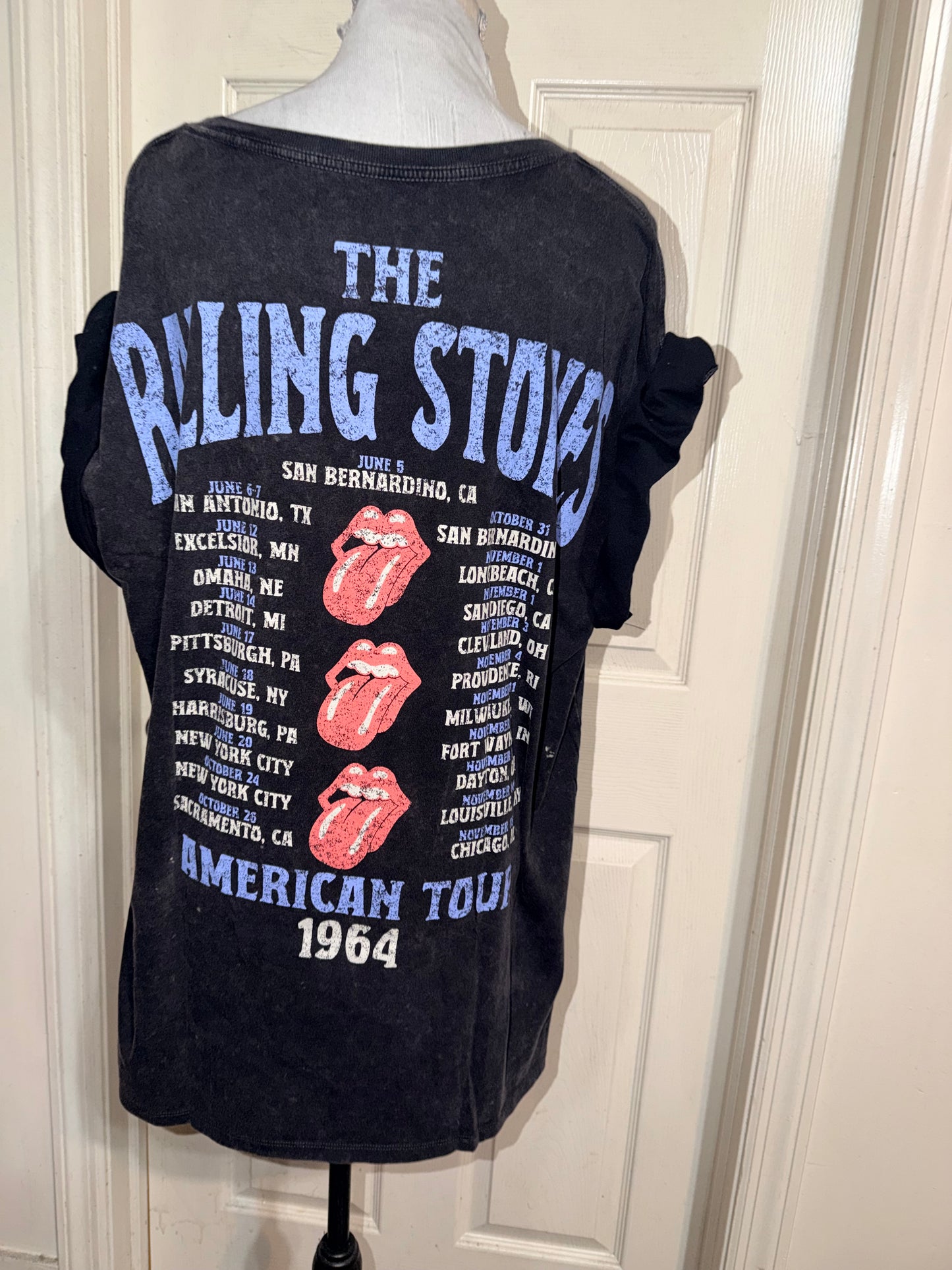 The Rolling Stones Double Sided Oversized Distressed Tee