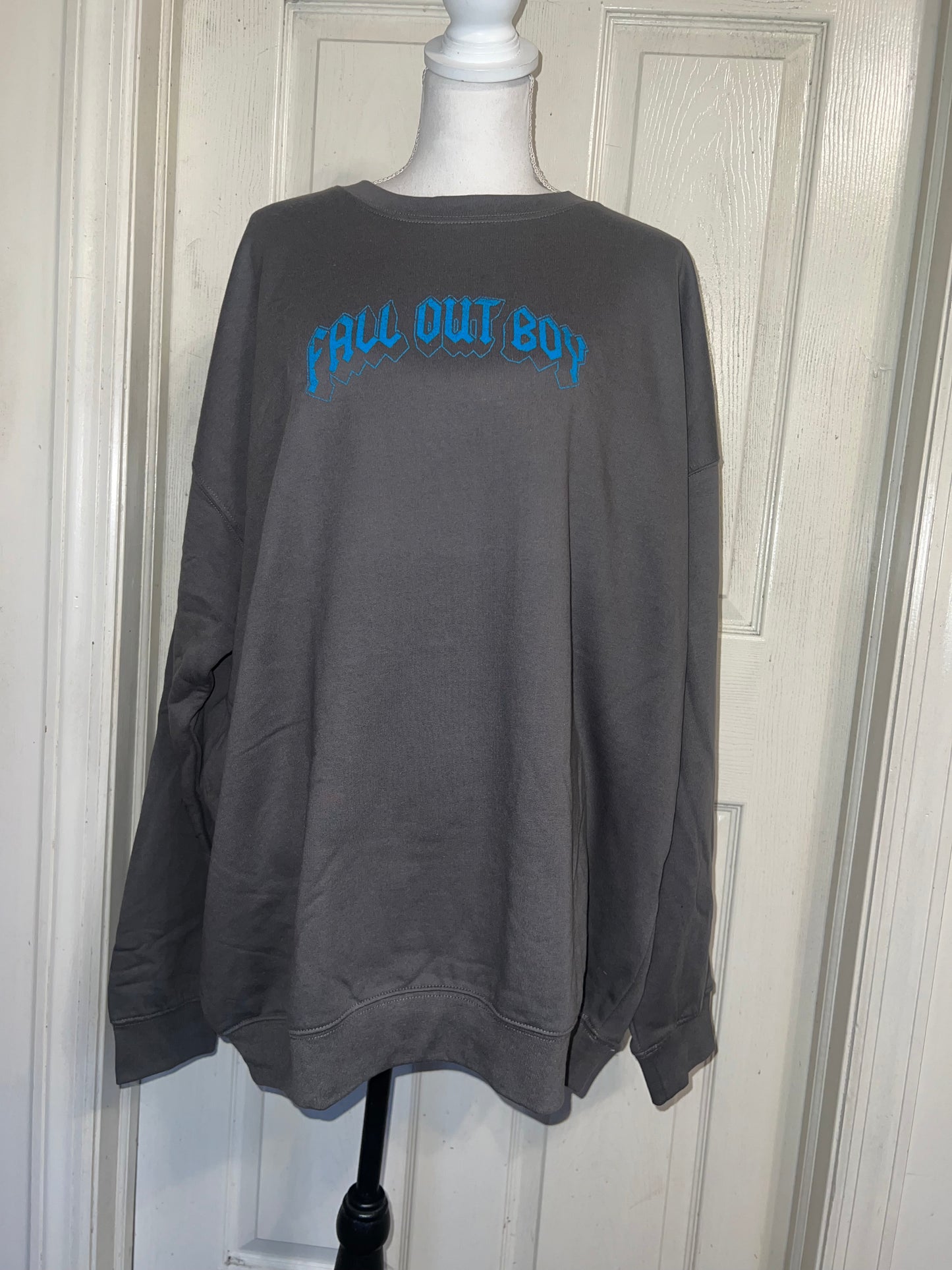 Fall Out Boy Double Sided Oversized Distressed Sweatshirt