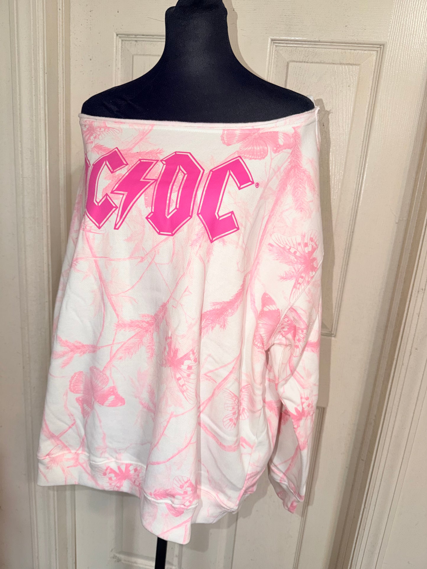 AC/DC OFTS Oversized Distressed Sweatshirt