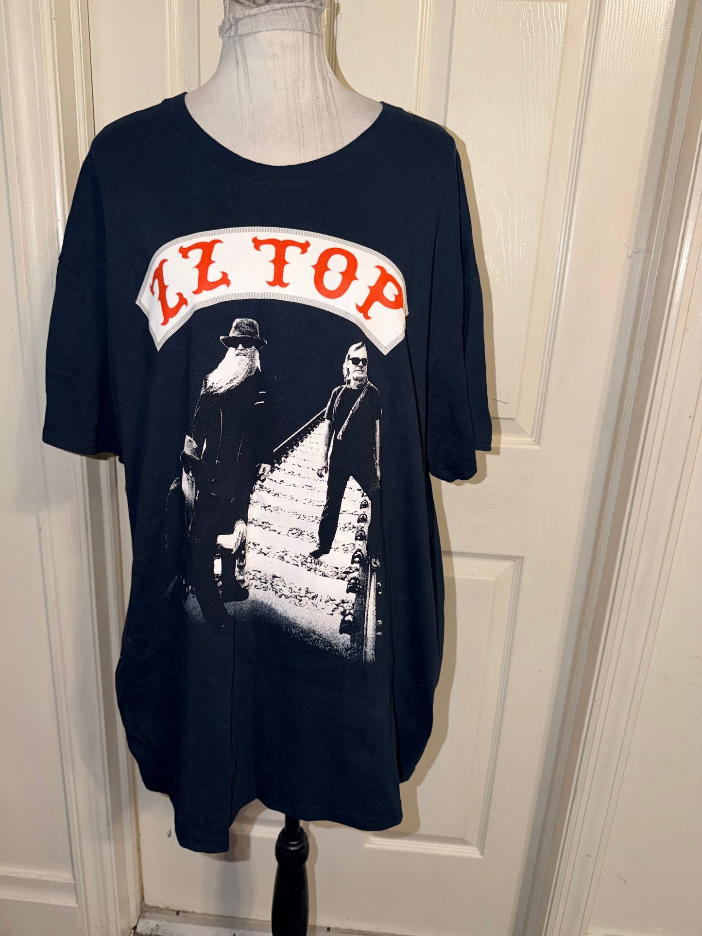 ZZ Top Double Sided Oversized Distressed Tee