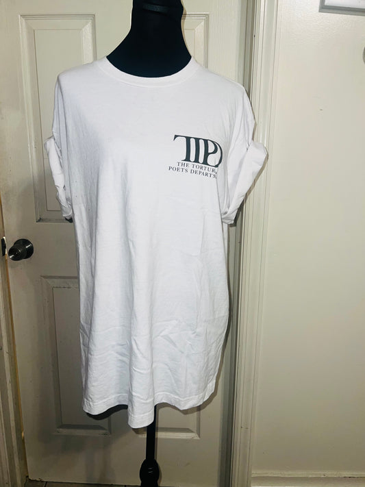 Taylor Swift TTPD Double Sided Oversized Distressed Tee