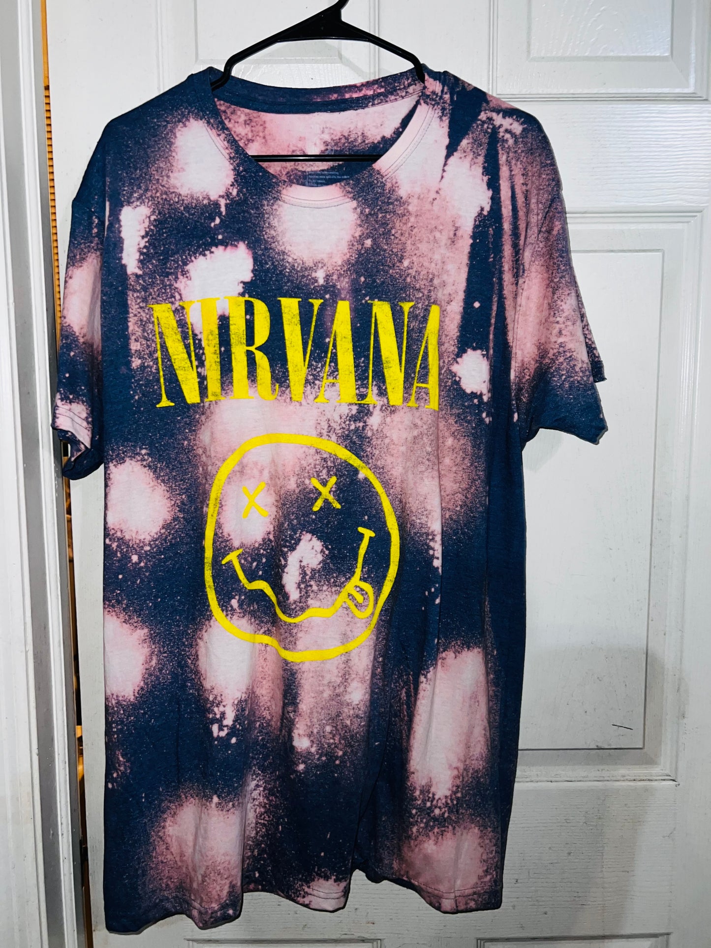 Nirvana Oversized Distressed Bleach Tee