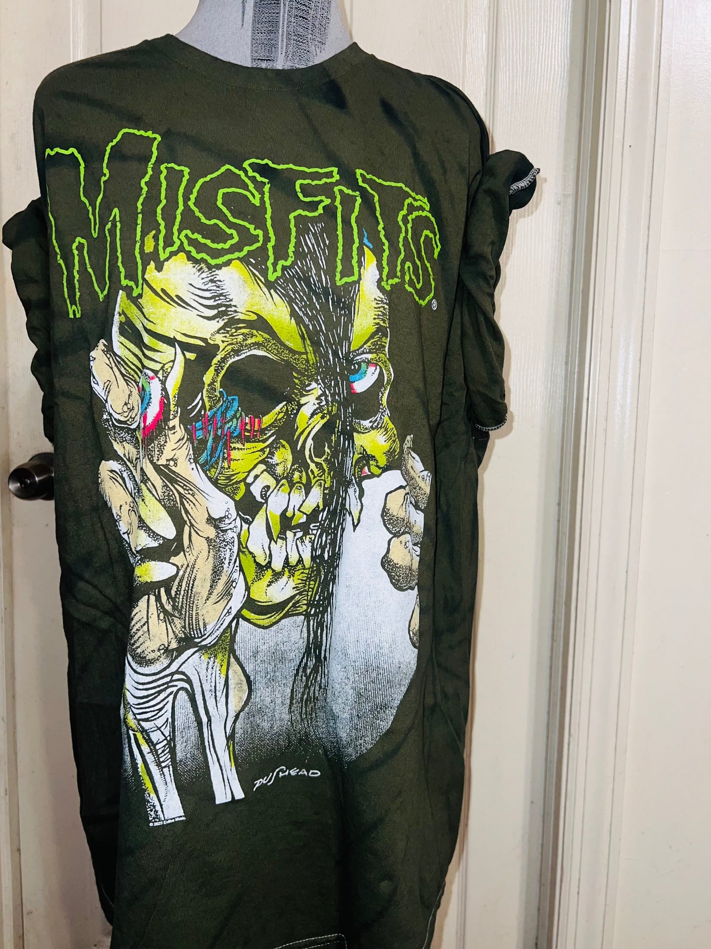 The Misfits Tie Dye Oversized Distressed Tee