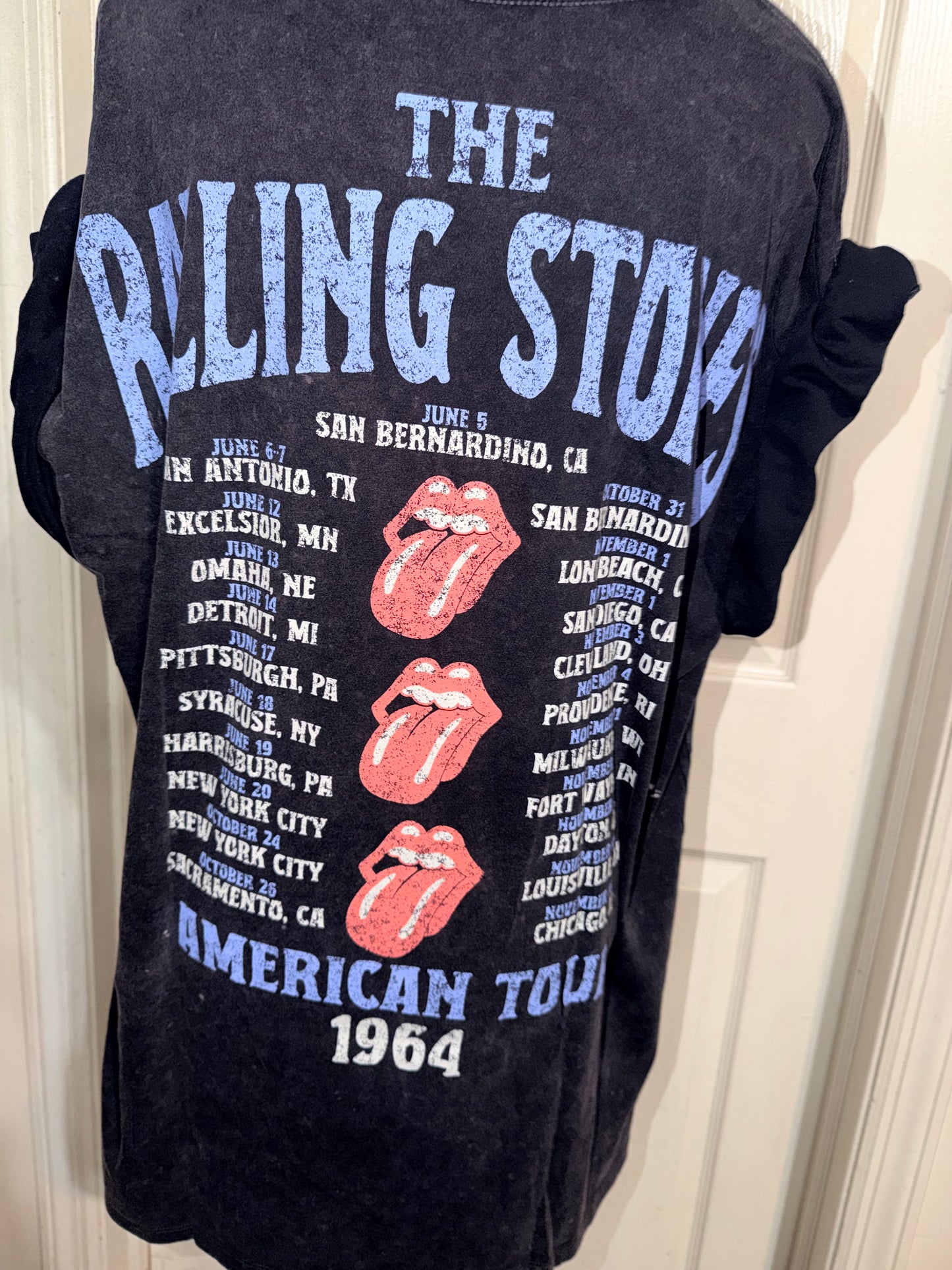 The Rolling Stones Double Sided Oversized Distressed Tee