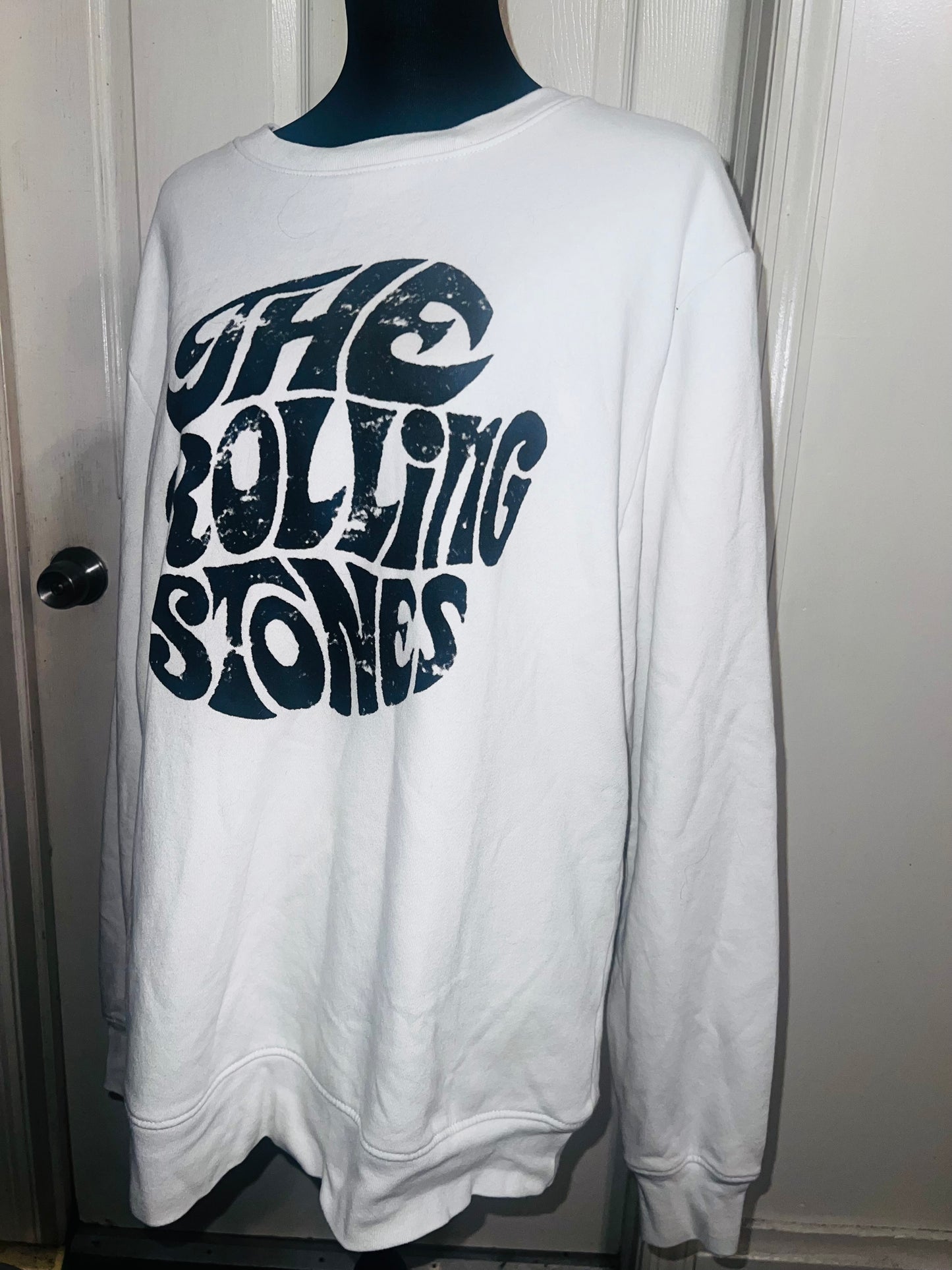 The Rolling Stones Oversized Distressed Sweatshirt