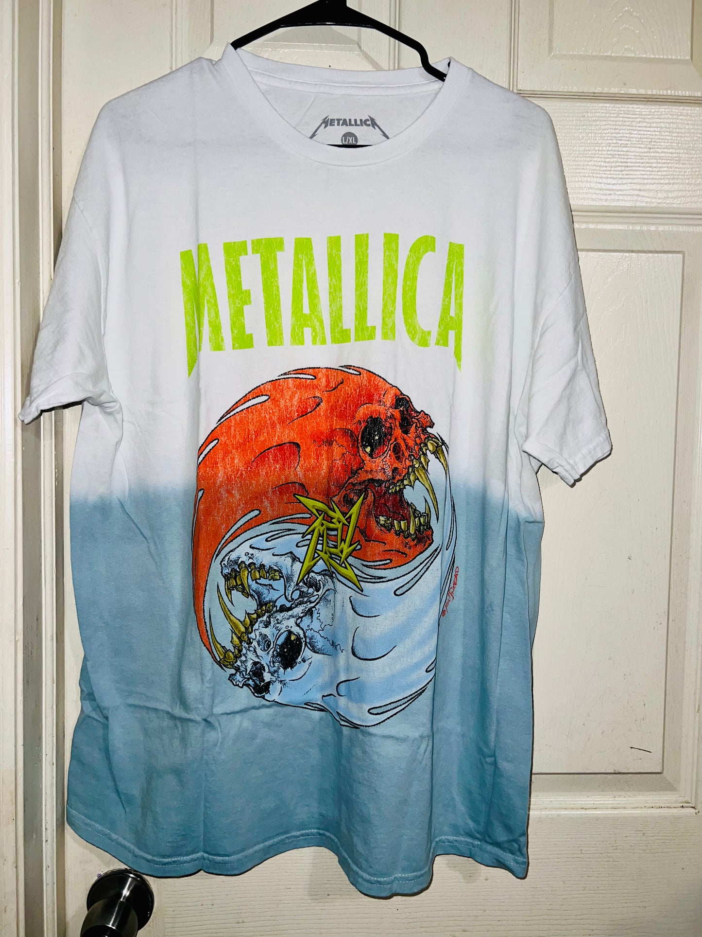 Metallica Tie Die Oversized Distressed Tee