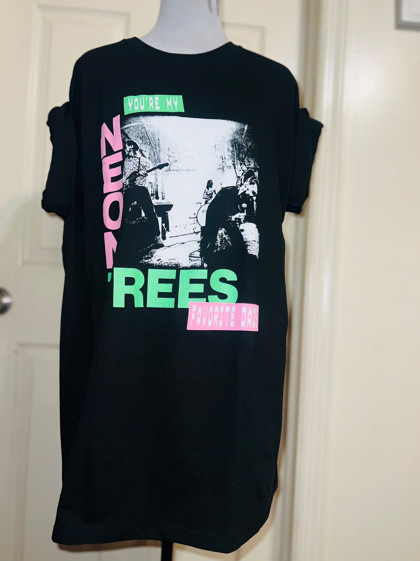 Neon Trees Oversized Distressed Tee