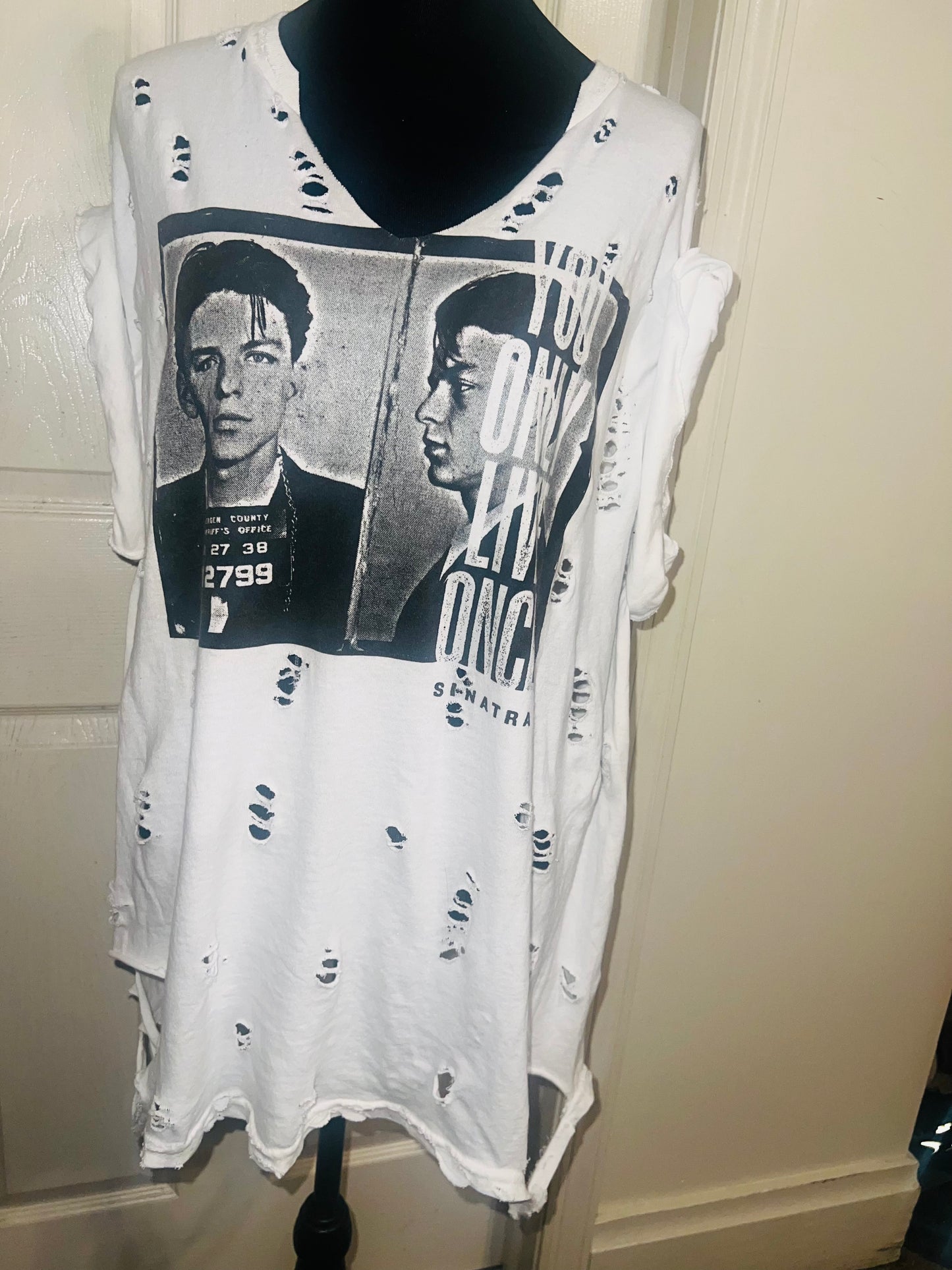 Frank Sinatra Oversized Distressed Tee