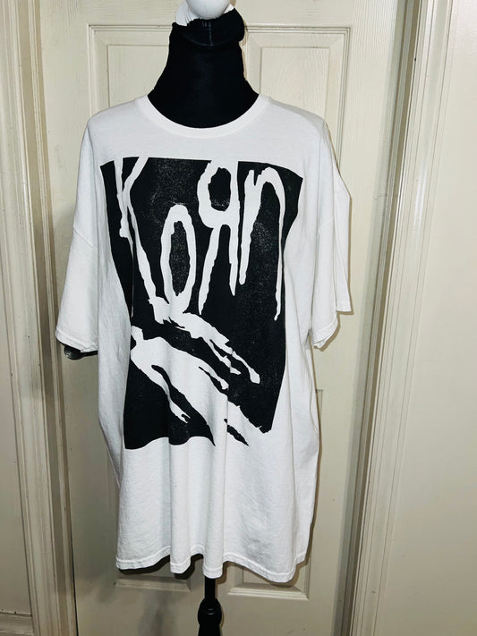 Korn Oversized Distressed T-Shirt