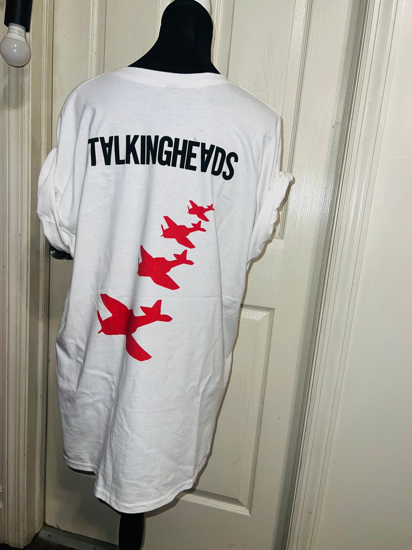 Talking Heads Double Sided Oversized Distressed Tee