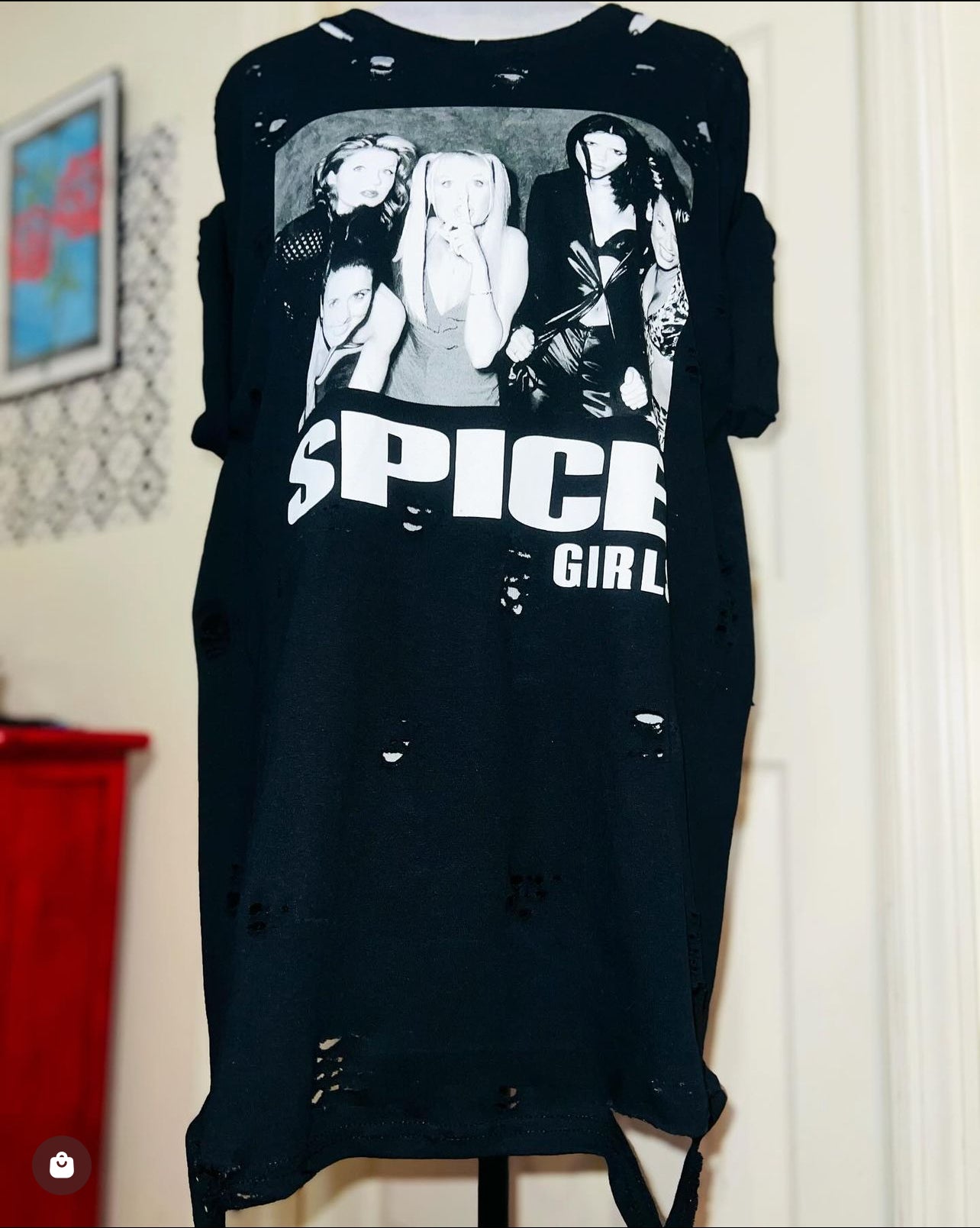 Spice Girls Oversized Distressed Tee