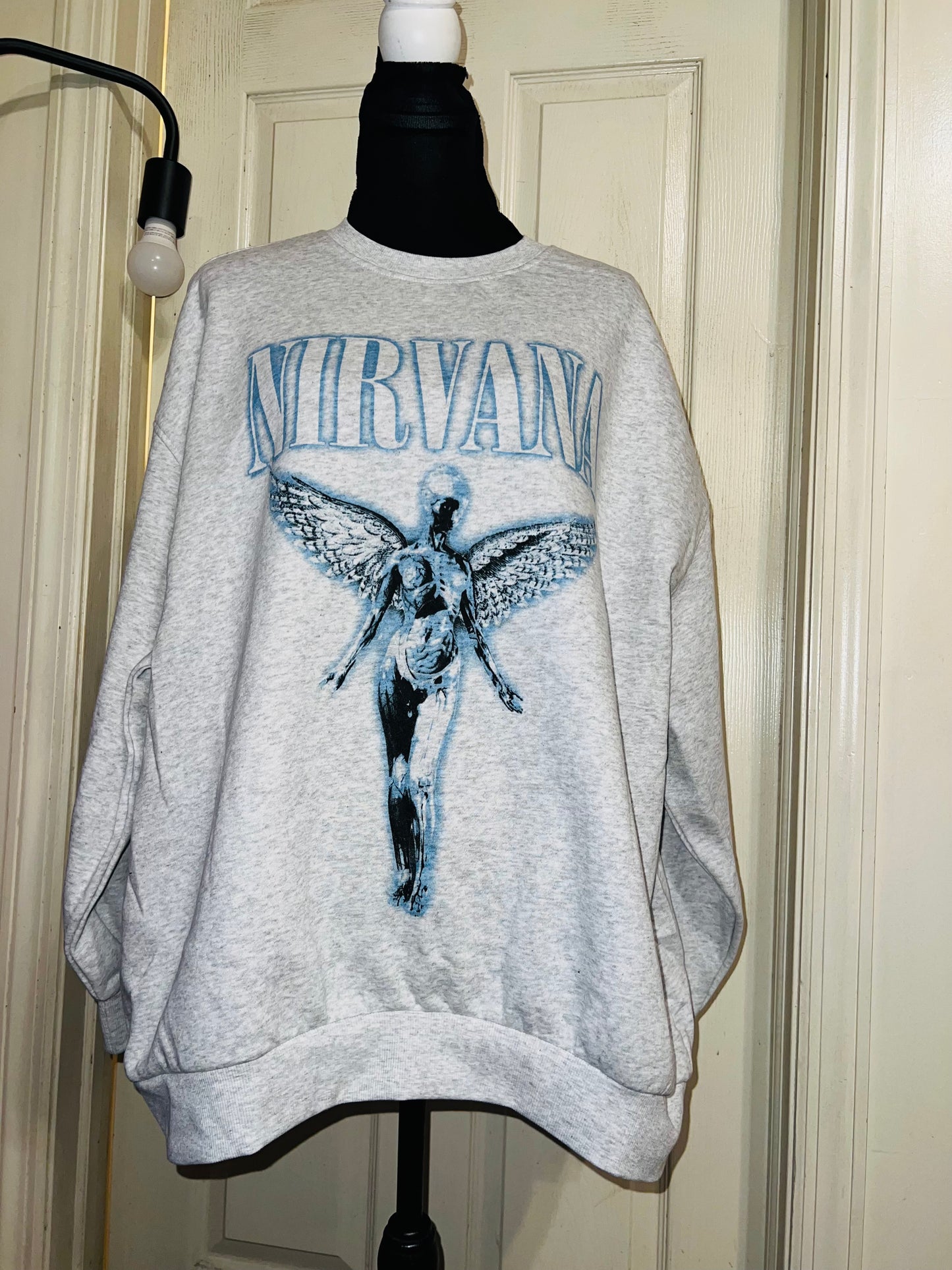 Nirvana Oversized Distressed Sweatshirt