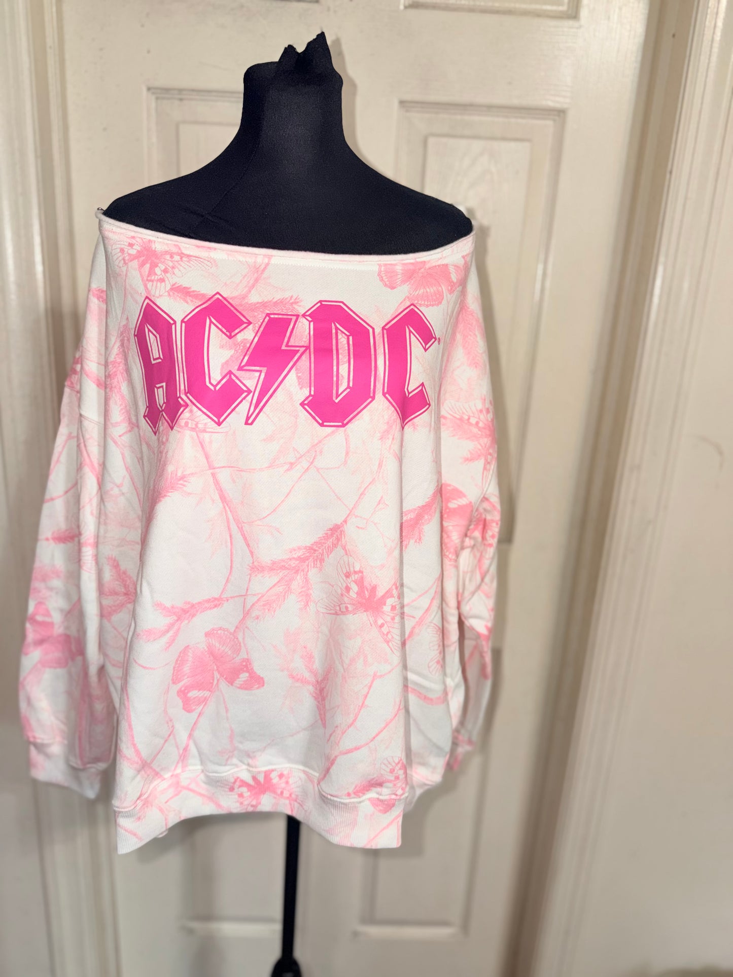 AC/DC OFTS Oversized Distressed Sweatshirt