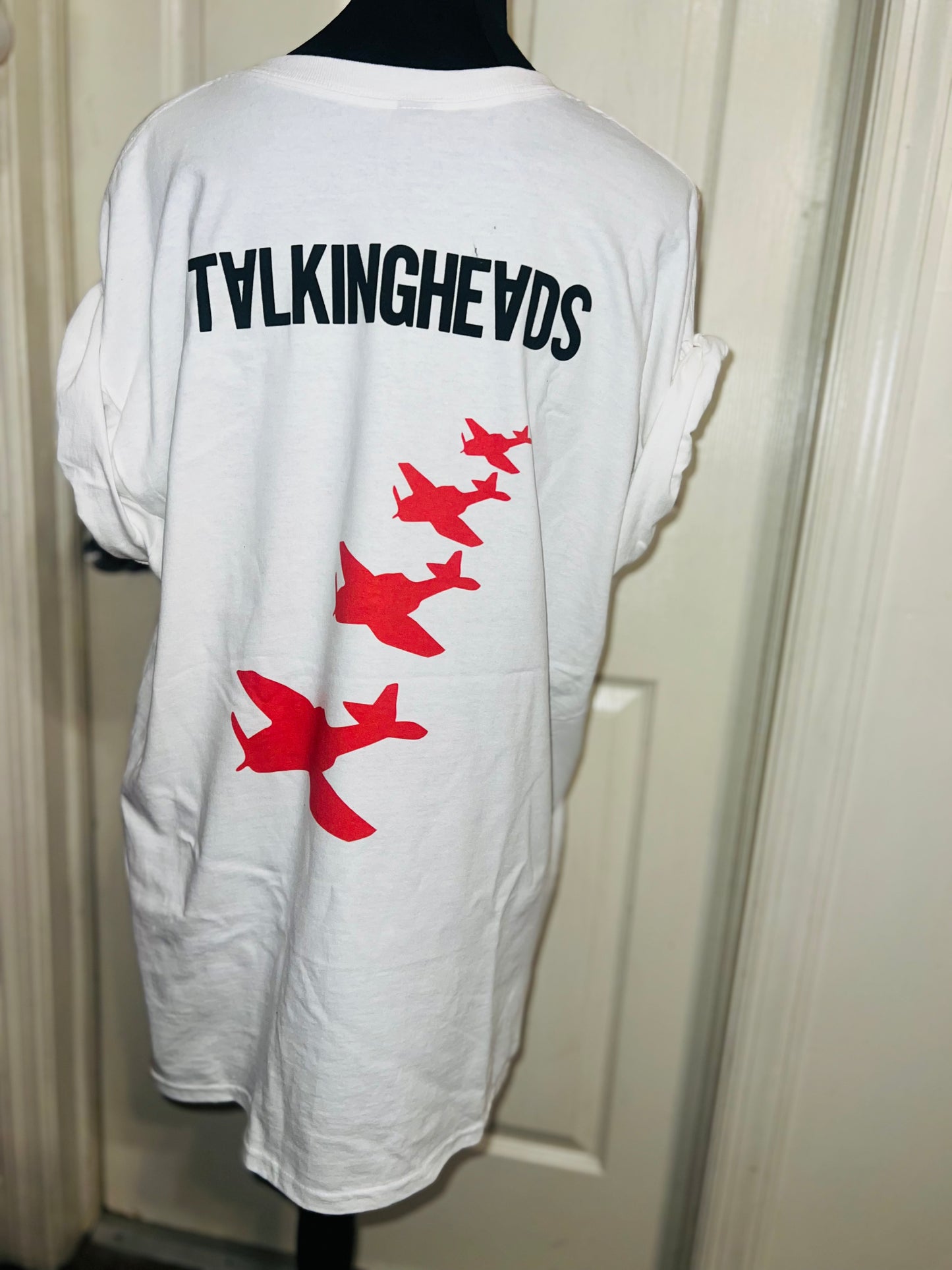 Talking Heads Double Sided Oversized Distressed Tee