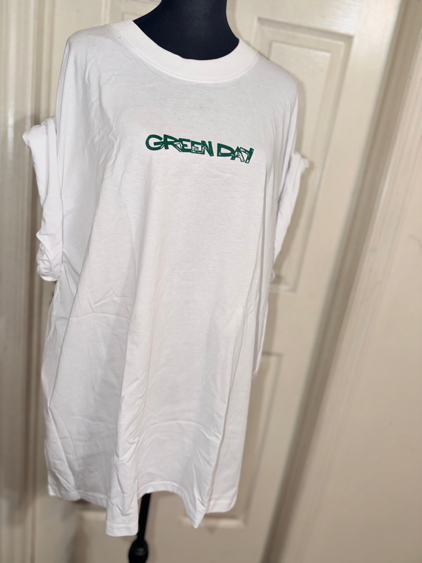 Green Day Double Sided Oversized Distressed Tee
