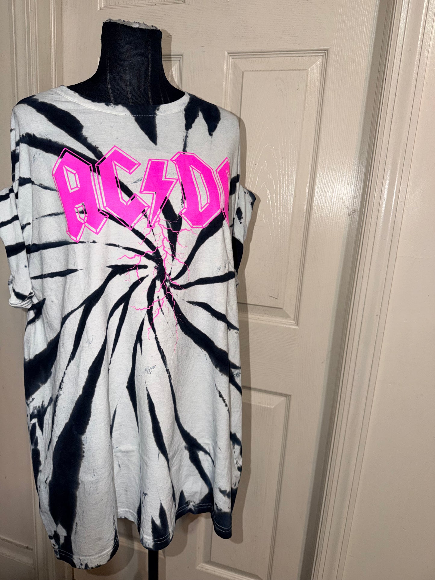 AC/DC Oversized Distressed Tee