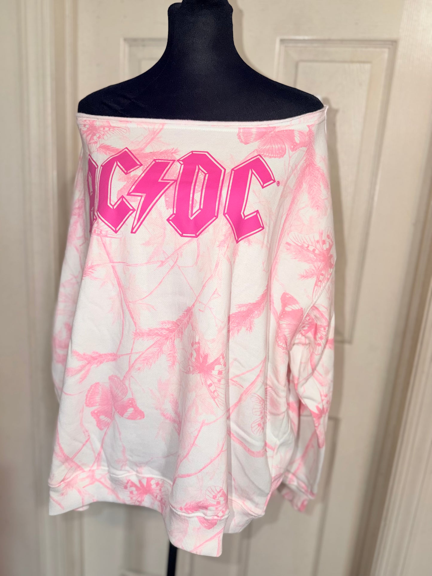 AC/DC OFTS Oversized Distressed Sweatshirt