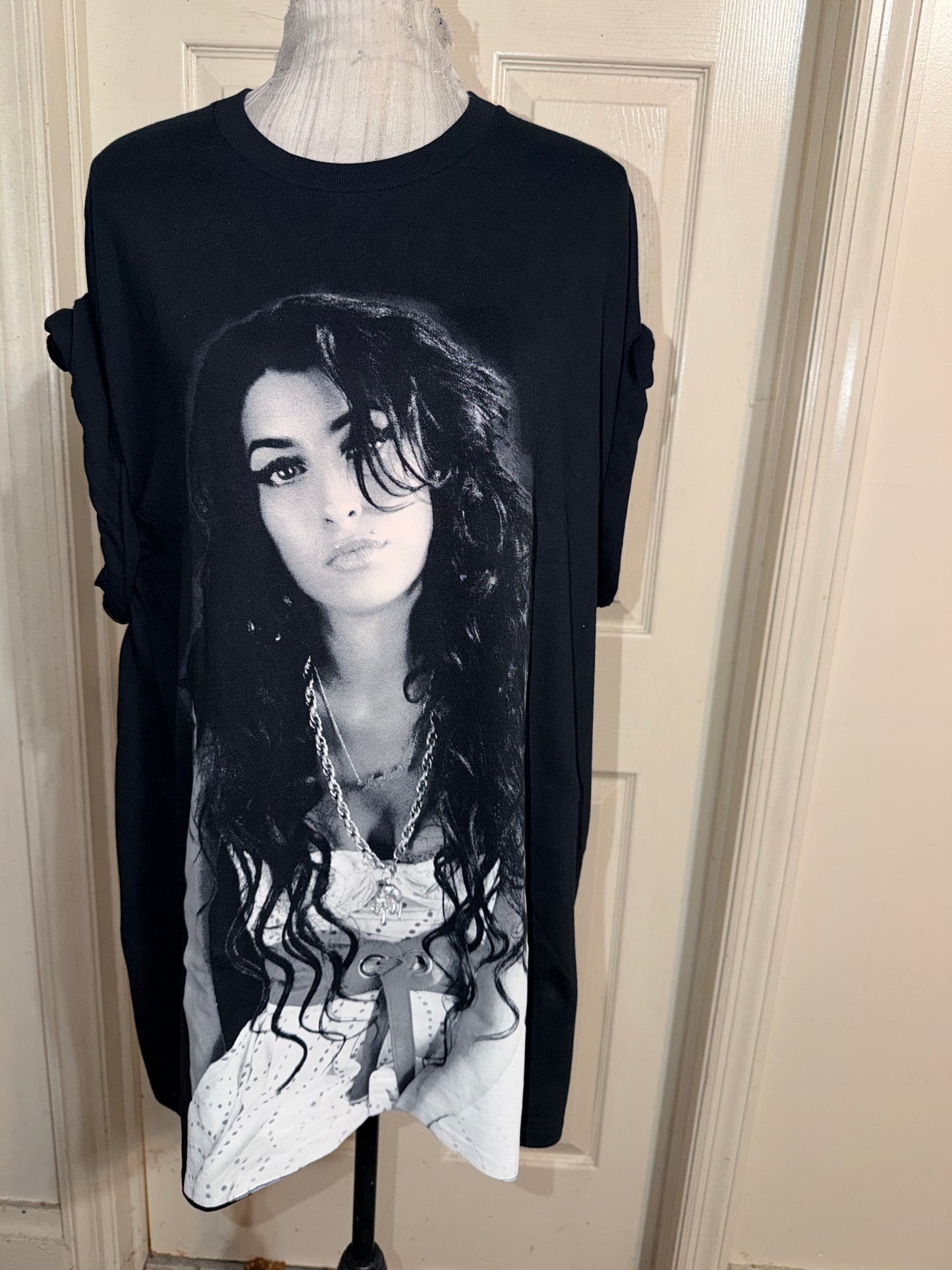 Amy Winehouse Double Sided Oversized Distressed Tee