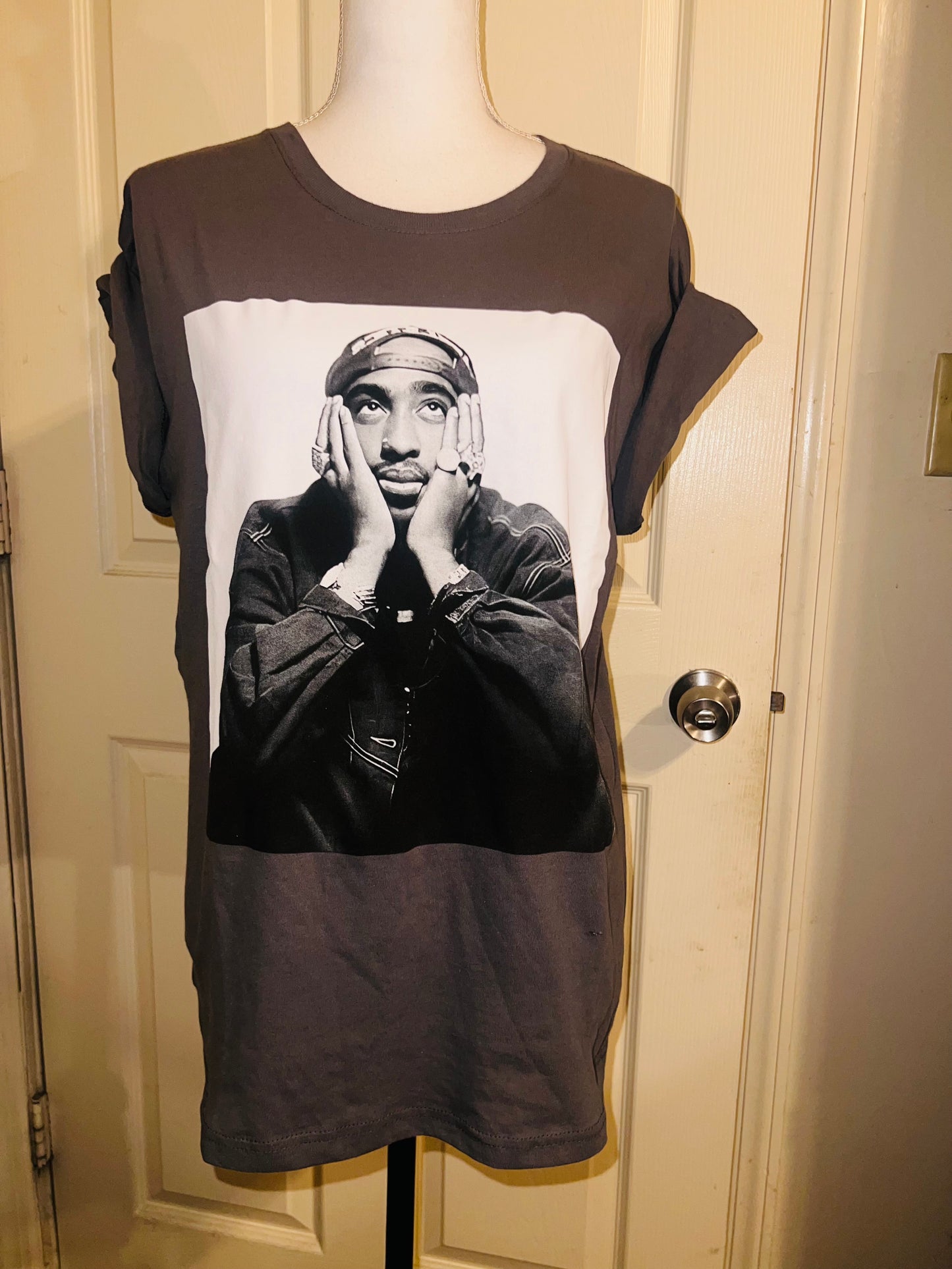 Tupac Oversized Distressed Tee